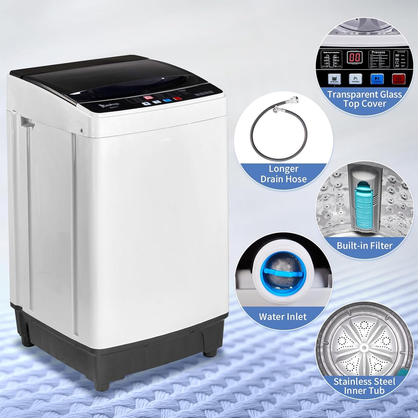 15.6lbs Portable Apartment Ventless Washer & Dryer Combo