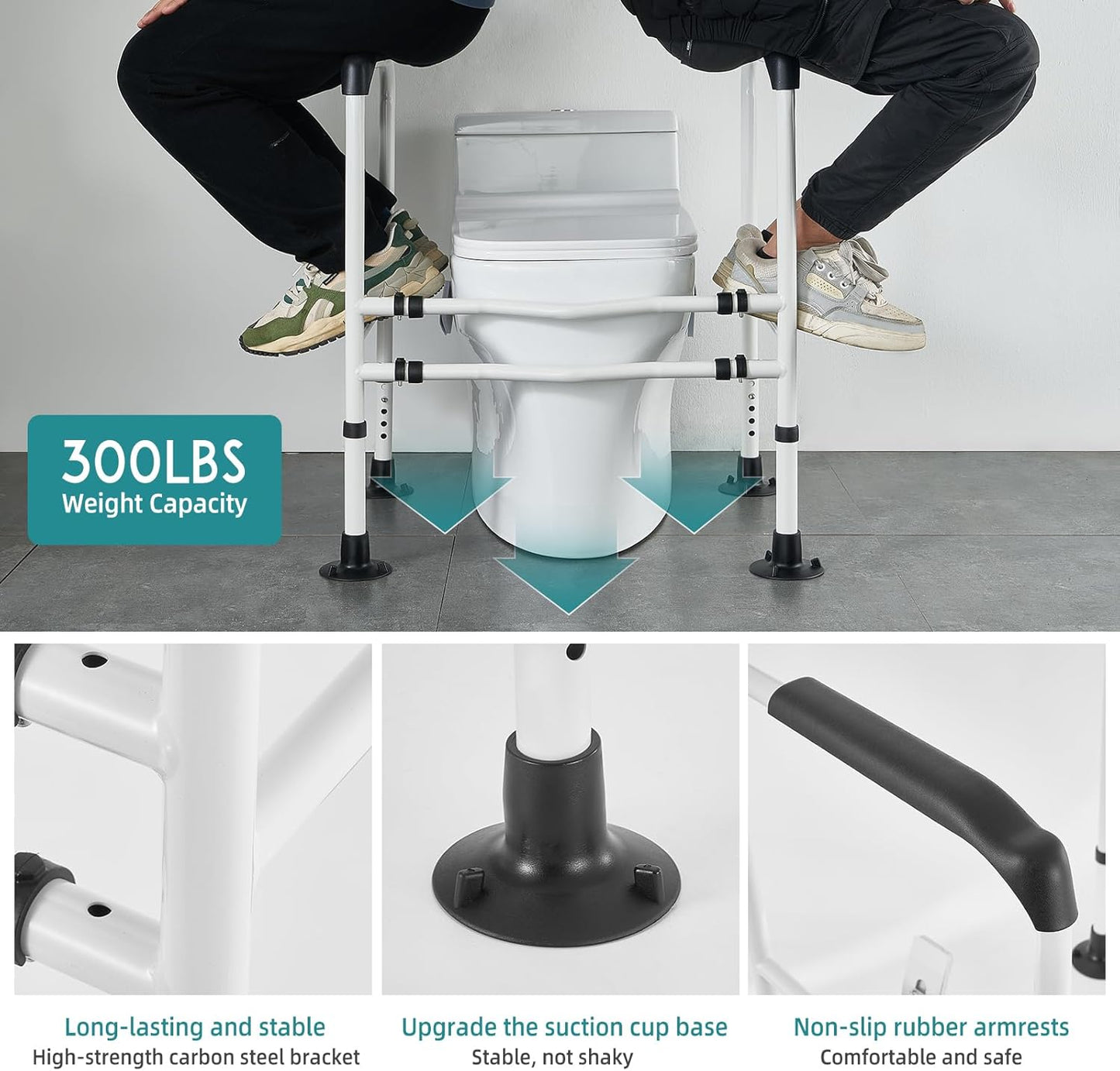 Stevie Toilet Safety Frame Rail