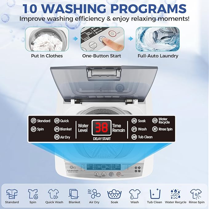 13.5lbs Portable Apartment Ventless Washer & Dryer Combo