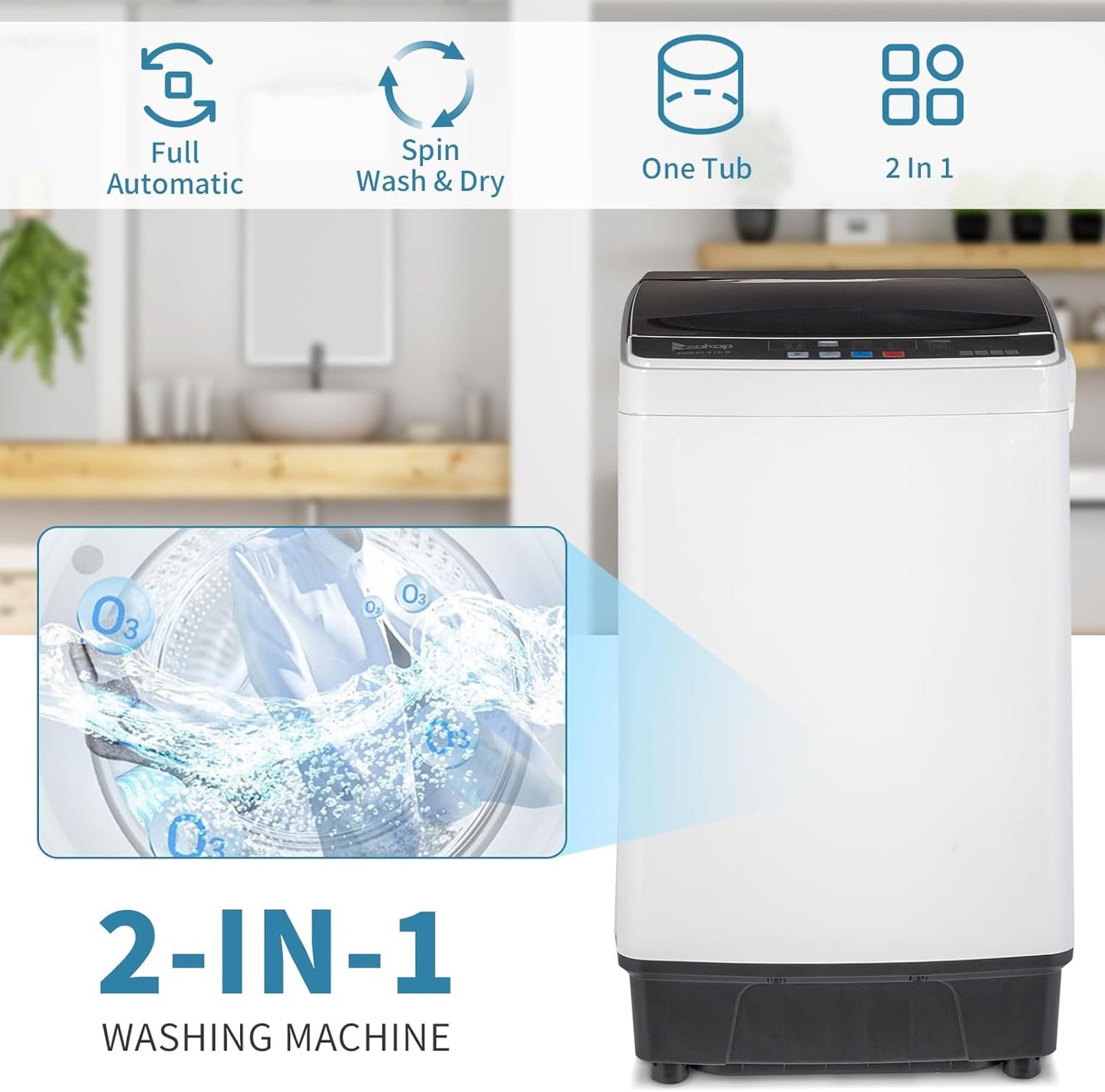 17.6lbs Portable Apartment Ventless Washer & Dryer Combo