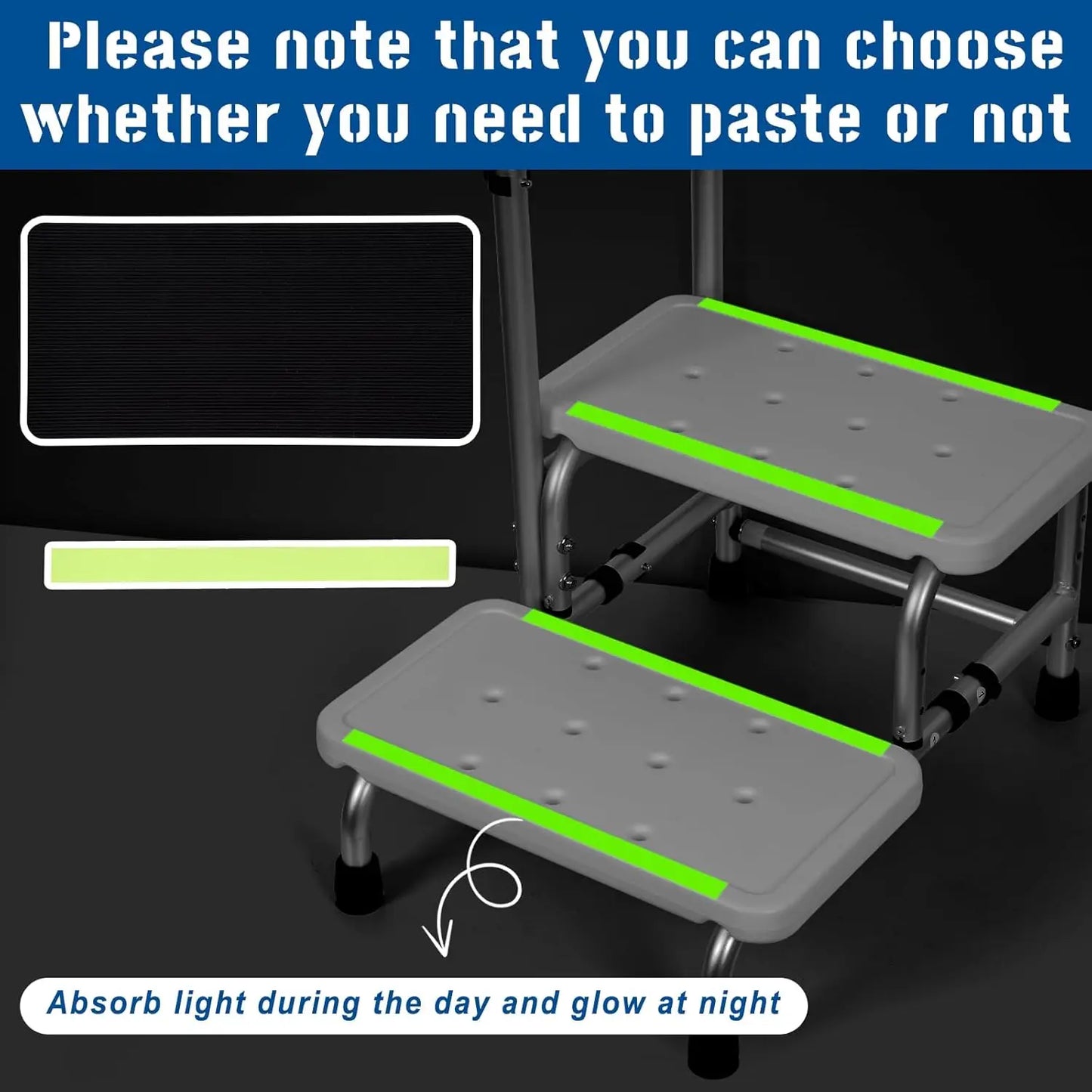 16.5" Elderly Bedside Step Stool Canva Home