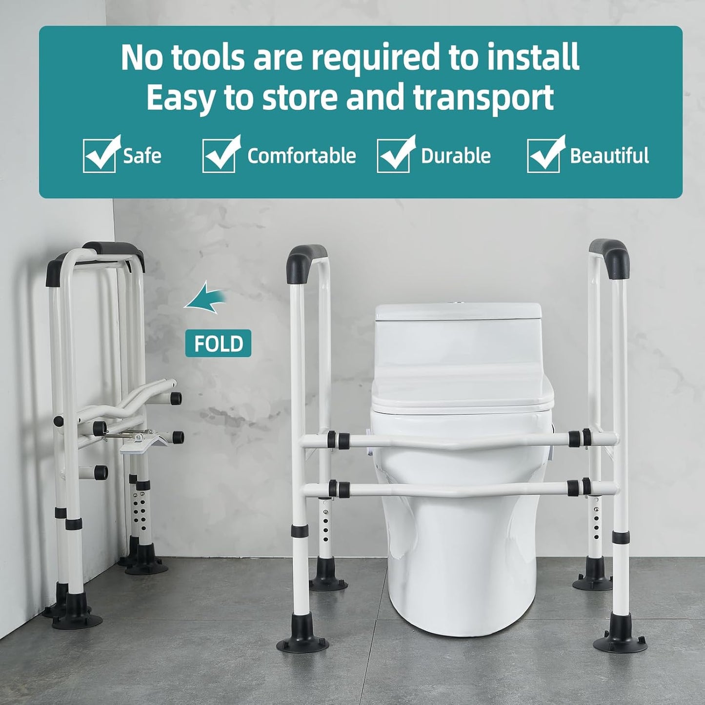 Stevie Toilet Safety Frame Rail
