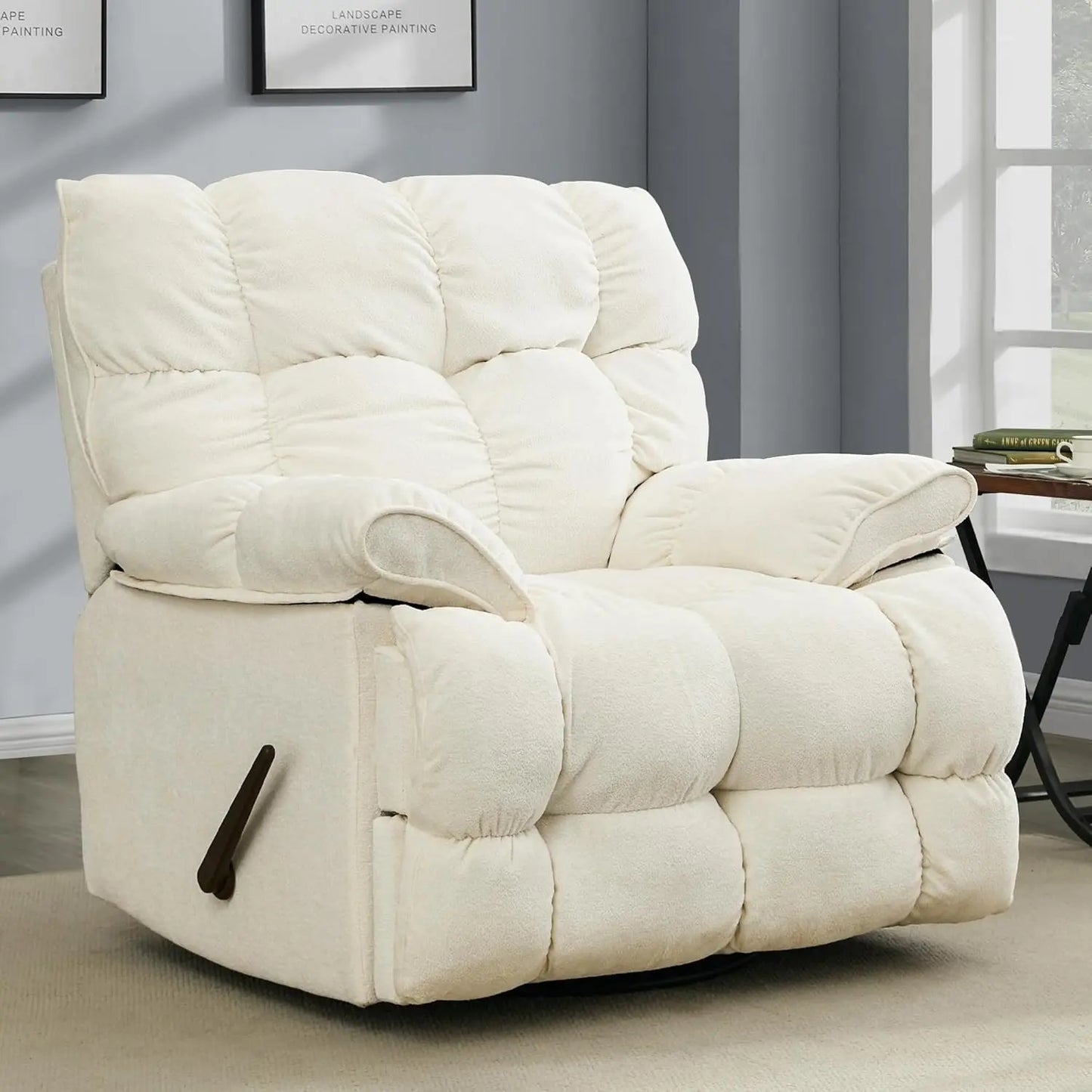 Nolan Oversized Wide Recliner Chair Canva Home