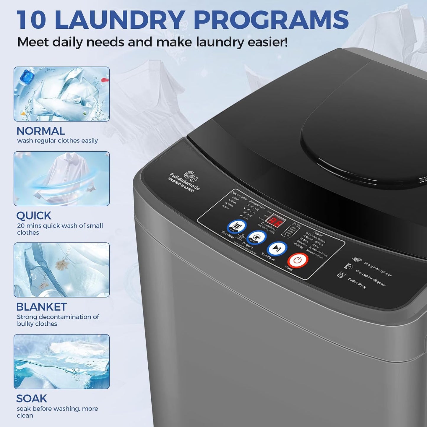 20lbs Portable Apartment Ventless Washer & Dryer Combo