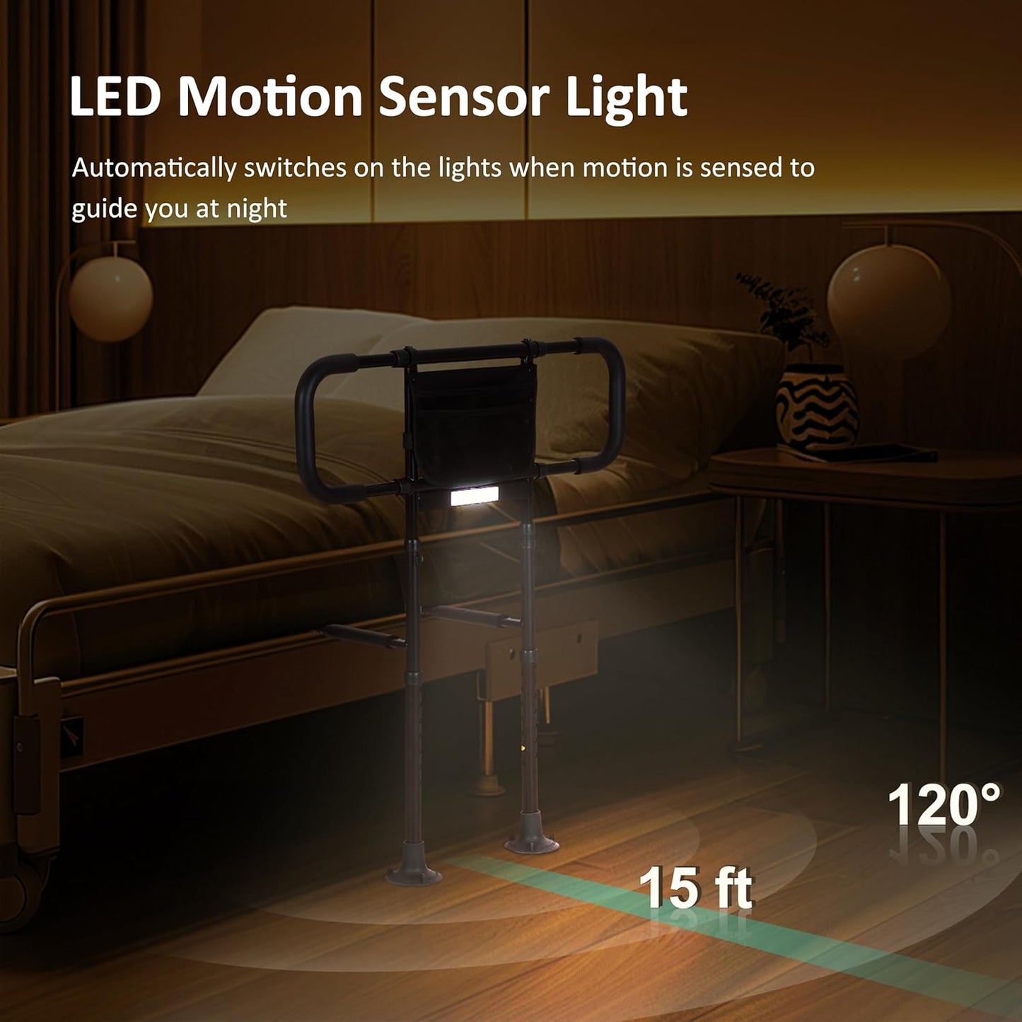Senior Safety Bed Rail (Extendable Handle)