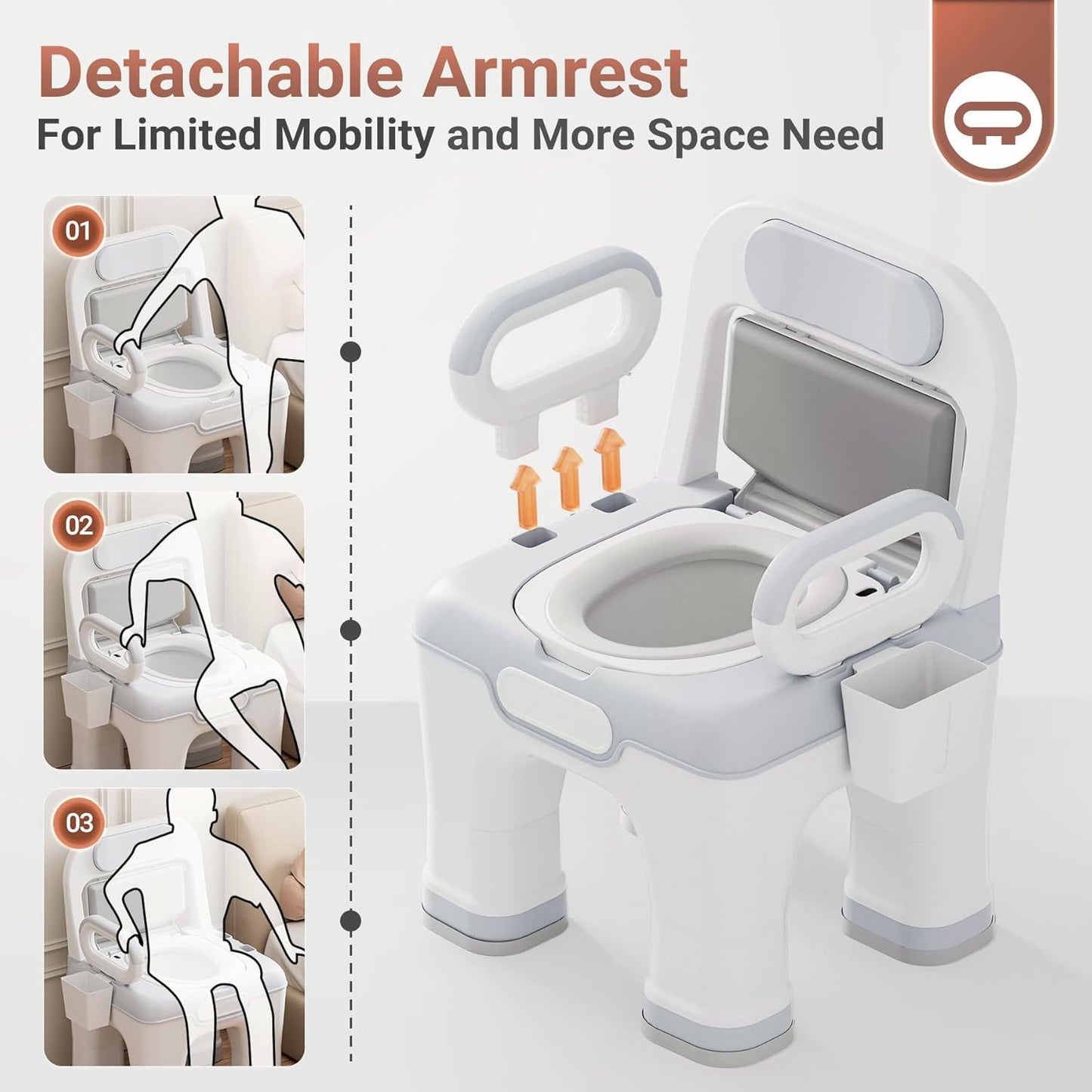 Hart Adult's Bedside Commode Chair