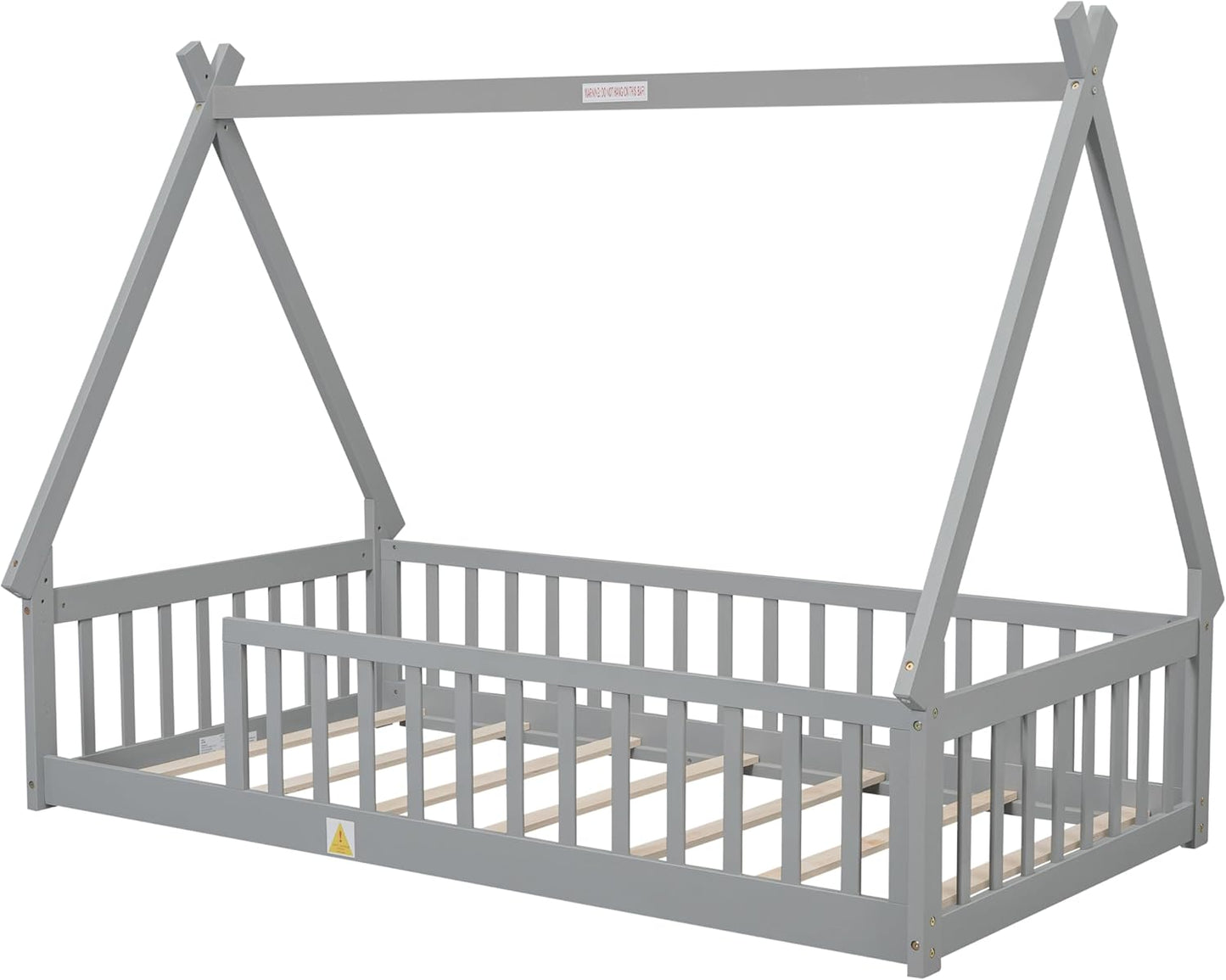 Tent Twin Montessori Floor Bed With Rails