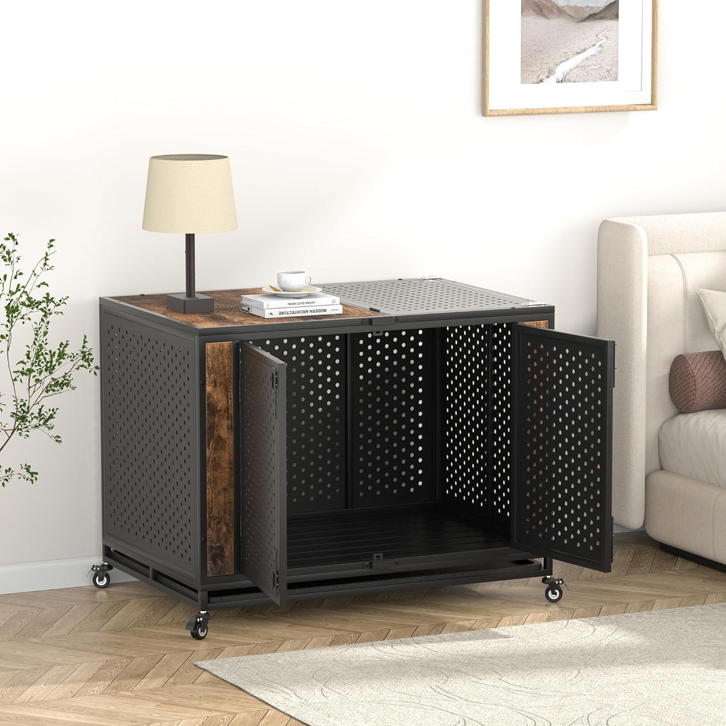 47.2" Umar Indestructible Heavy Duty Dog Crate
