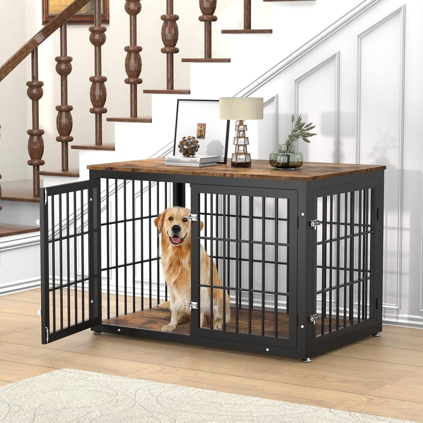 47.2" Roman Large Dog Crates Furniture