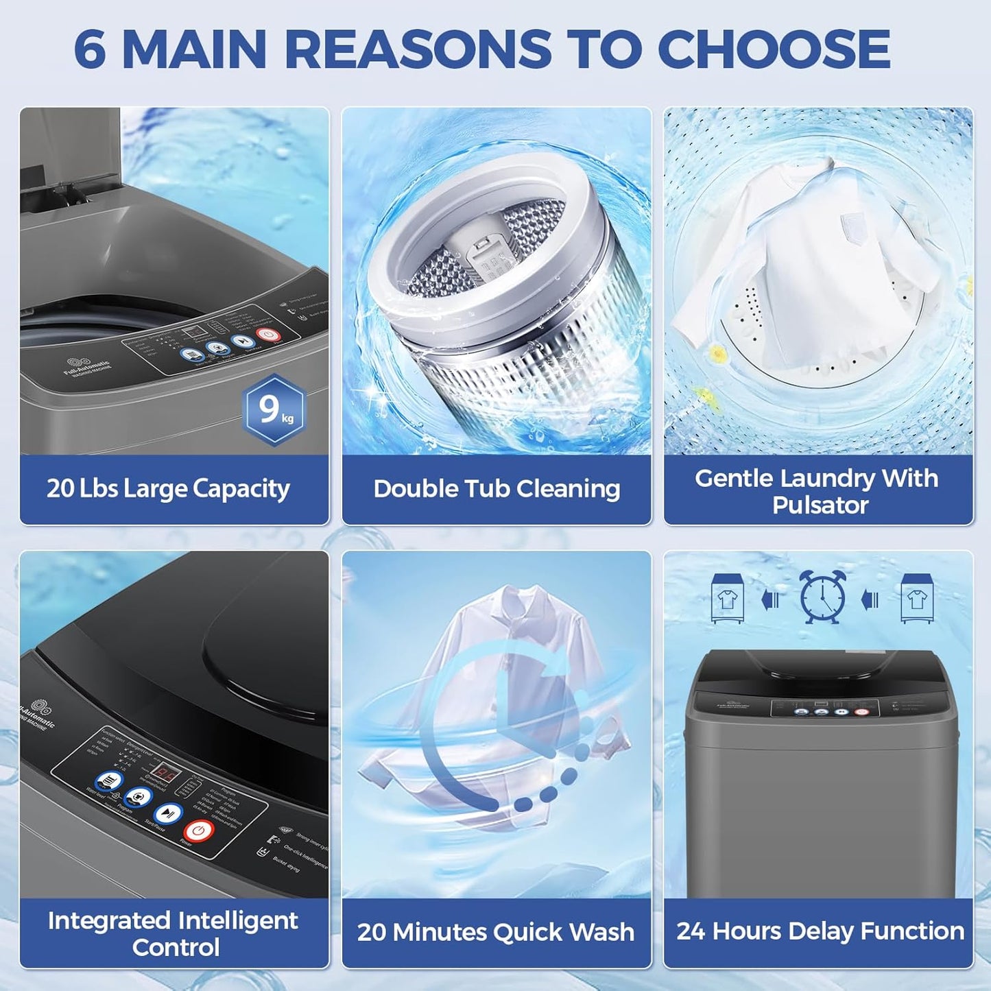 20lbs Portable Apartment Ventless Washer & Dryer Combo