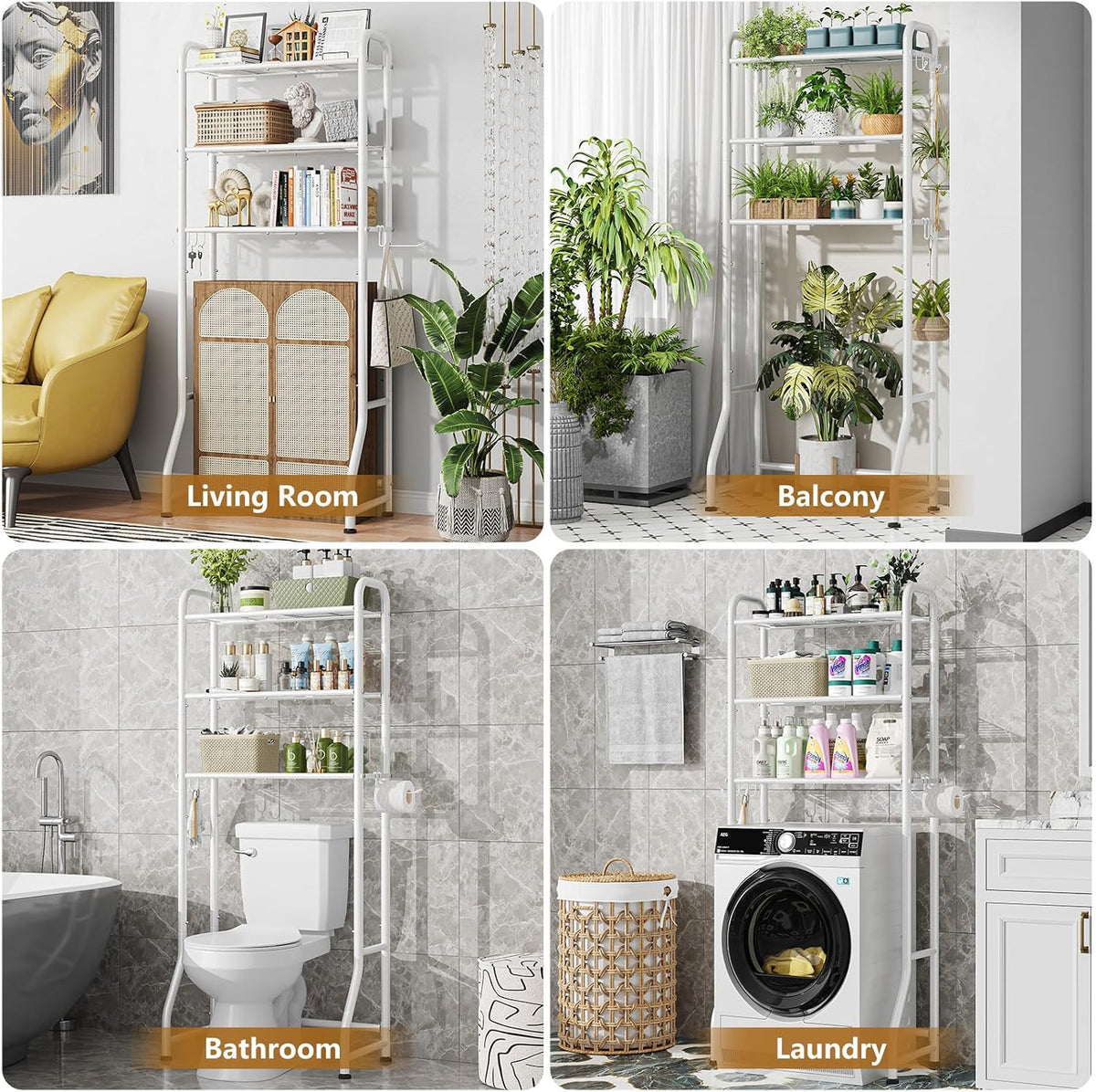 Mavis 3-Tier Over-Toilet Storage Rack