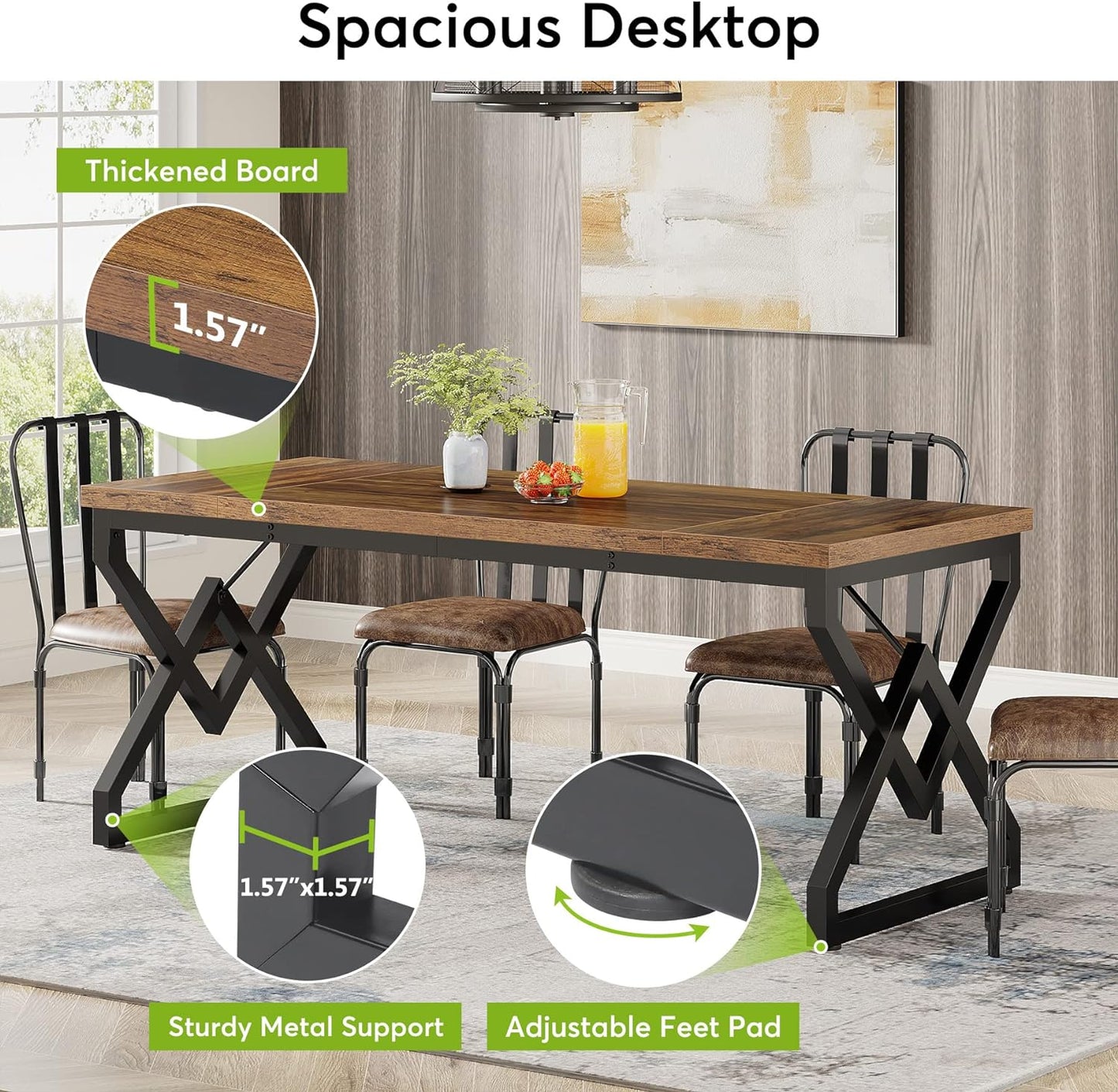 Casey Rustic Executive Office Desk