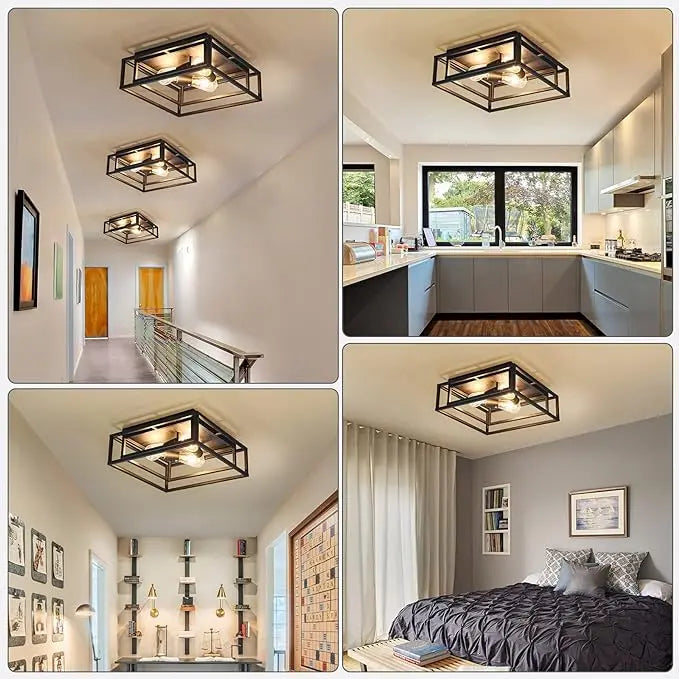 Farmhouse Flush Mount Ceiling Light Canva Home