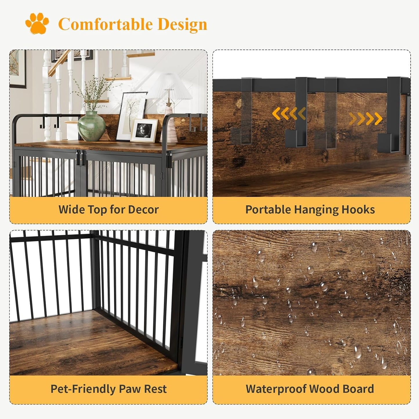 43.3" Keaton Large Dog Crates Furniture