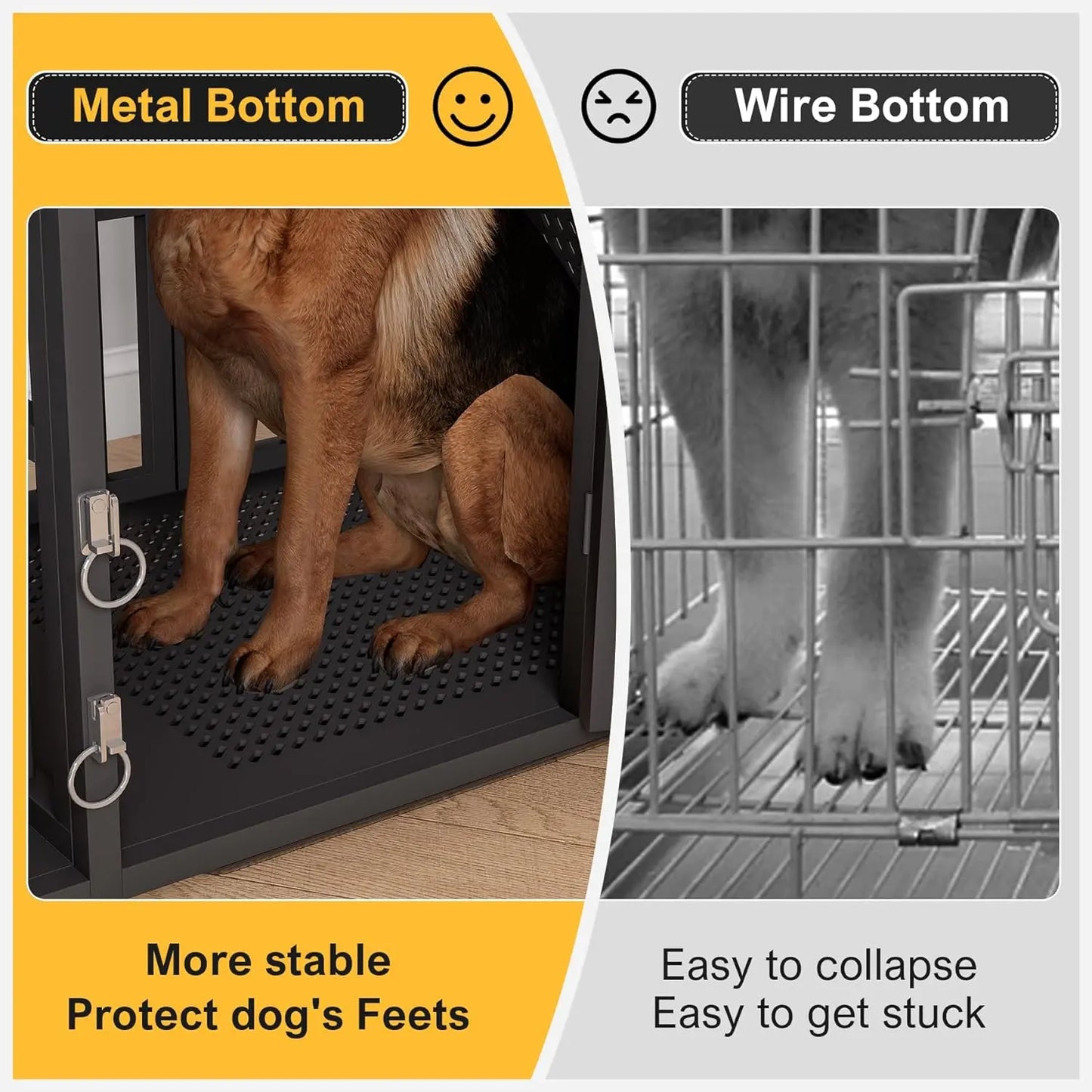 63" Cohen Large Dog Crates Furniture Canva Home