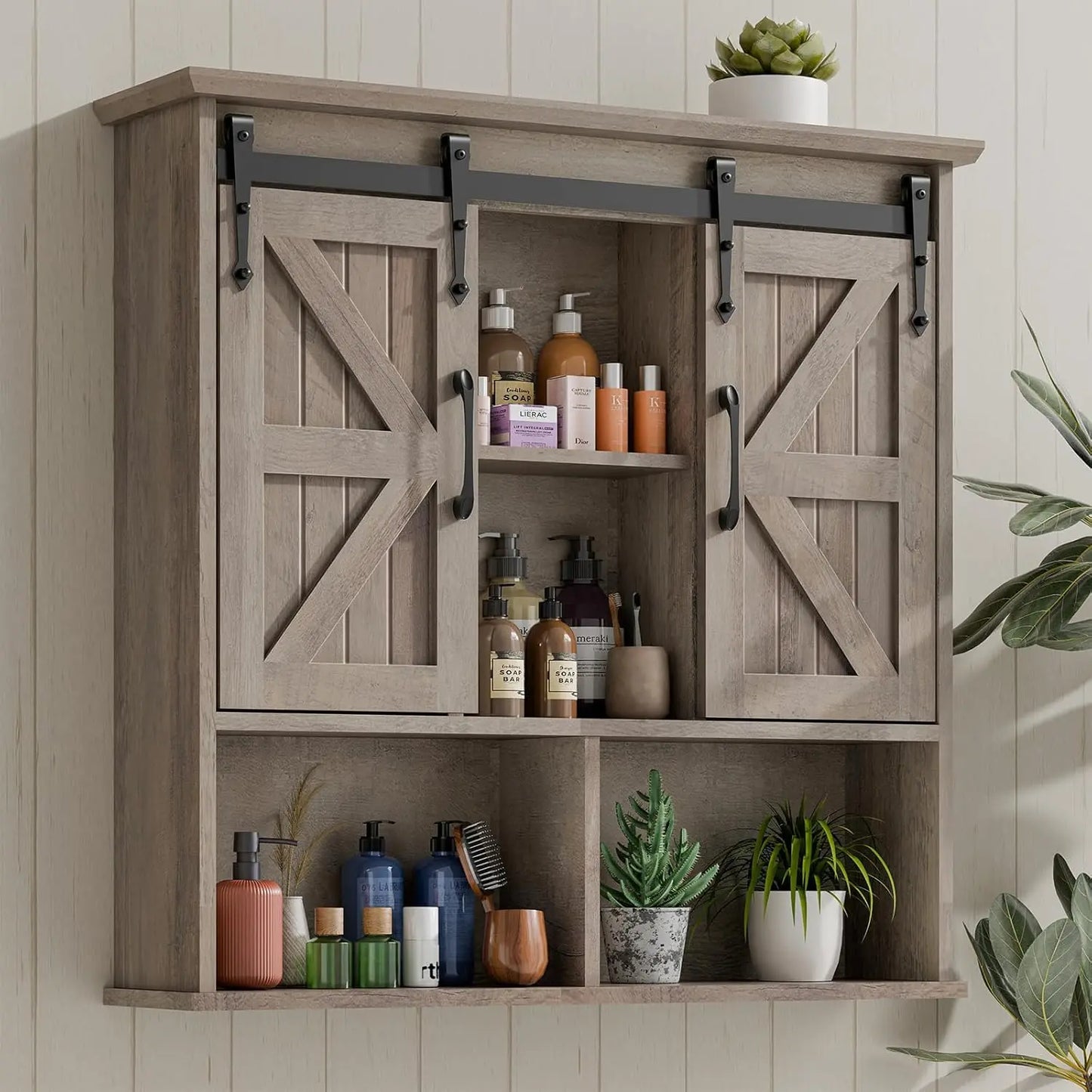 Kiran Farmhouse Wall Mount Medicine Cabinet Canva Home