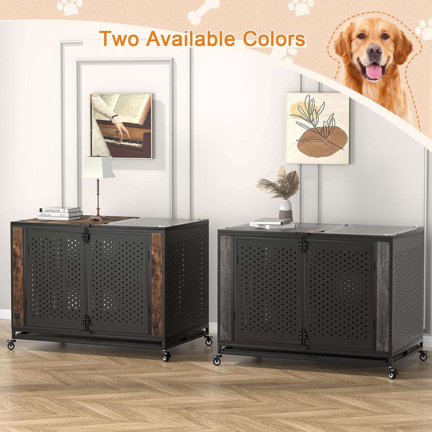 47.2" Umar Indestructible Heavy Duty Dog Crate