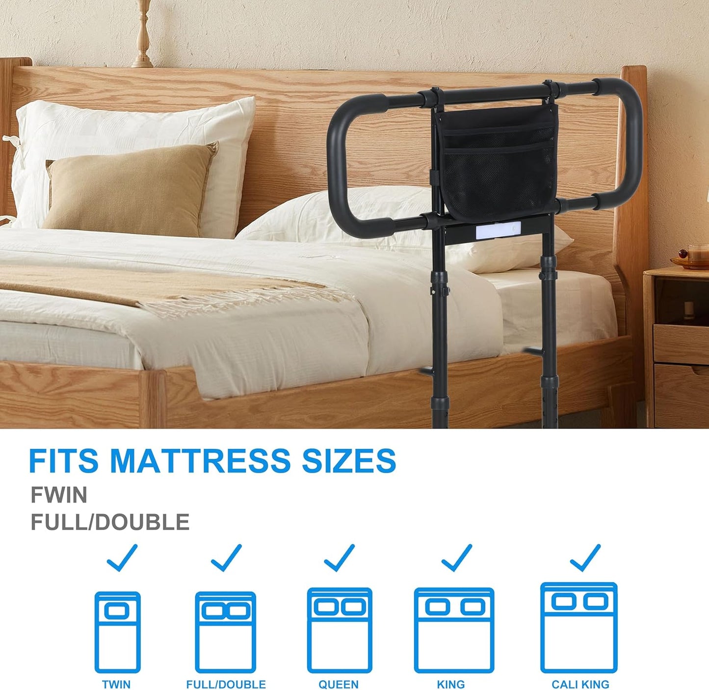 Senior Safety Bed Rail (Extendable Handle)