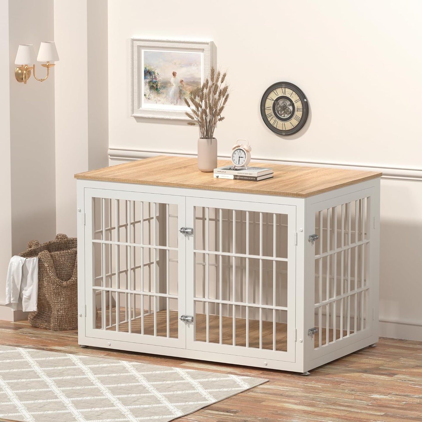 47.2" Roman Large Dog Crates Furniture