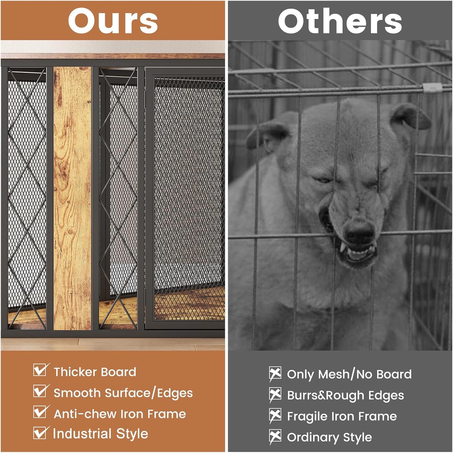 66.9" Theo Large Corner Dog Crates Furniture