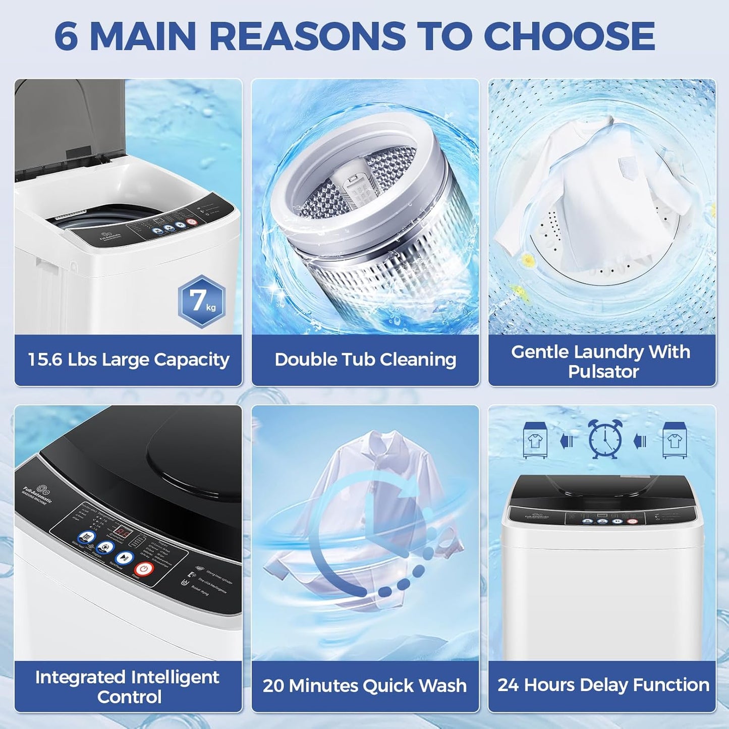 15.6lbs Portable Apartment Ventless Washer & Dryer Combo
