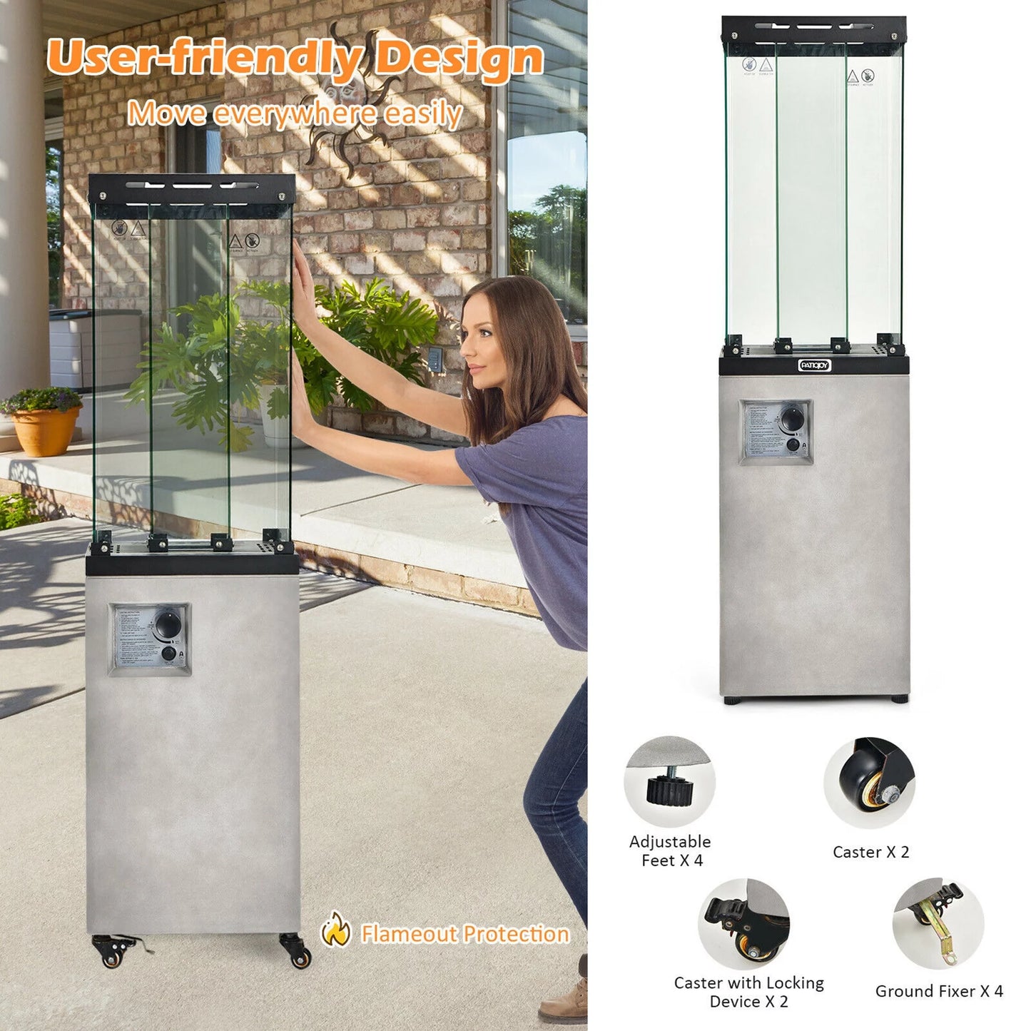 Outdoor Heavy Duty Patio Propane Gas Heater