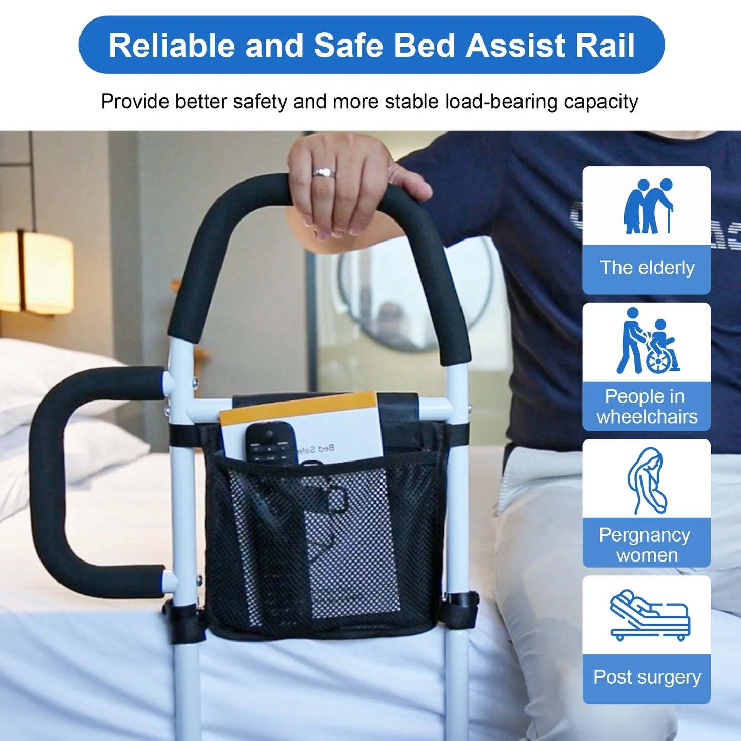 Senior Safety Bed Rail (Side Handle)