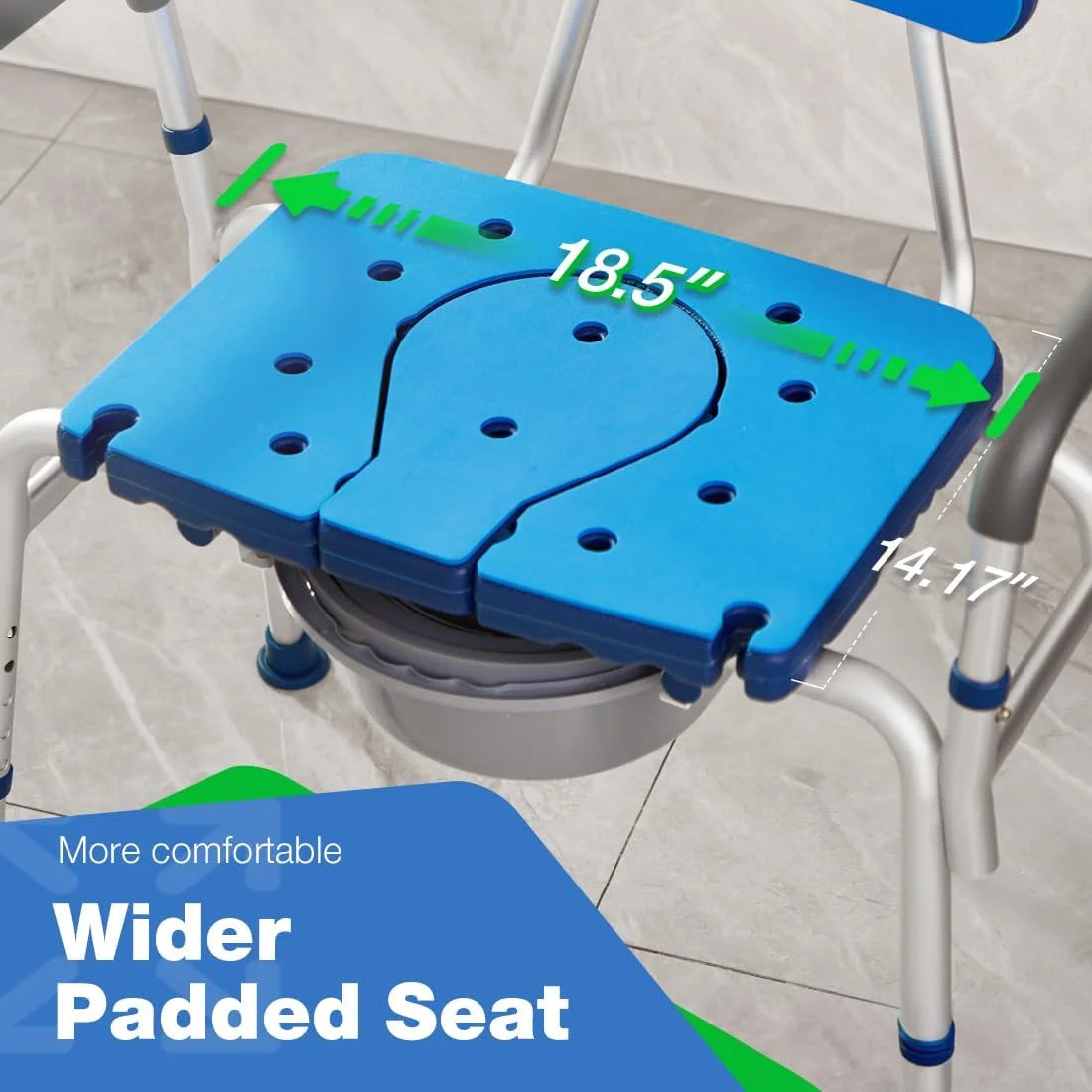 Eaton Adult's Wide Bedside Commode Chair