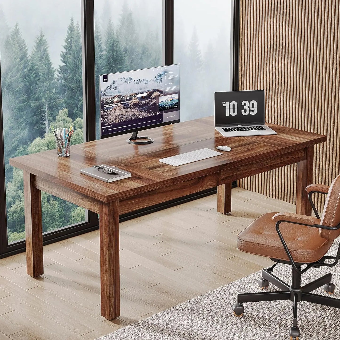 Todd Wooden Executive Office Desk Canva Home