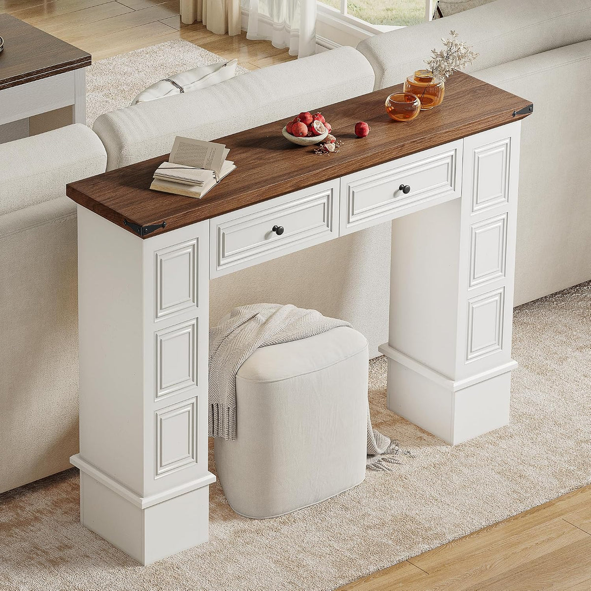 Sutton Farmhouse Console Table with 2 Drawers