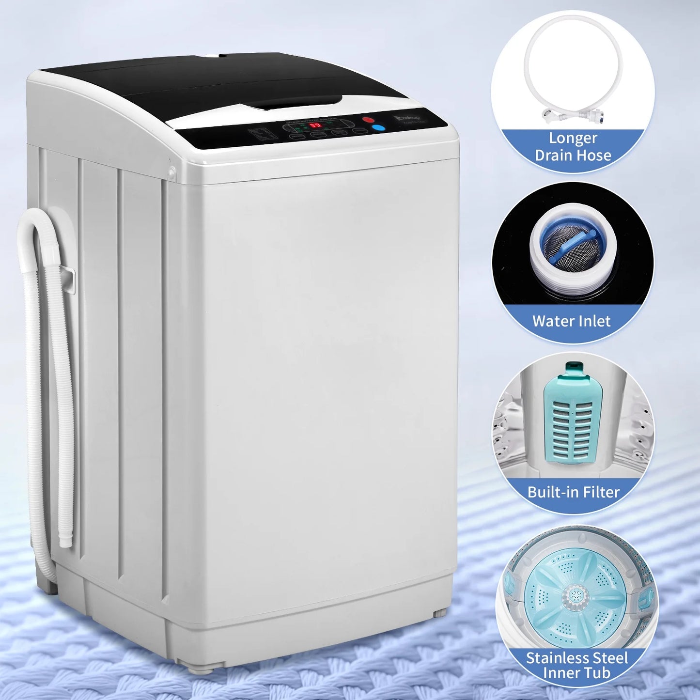 25lbs Portable Apartment Ventless Washer & Dryer Combo