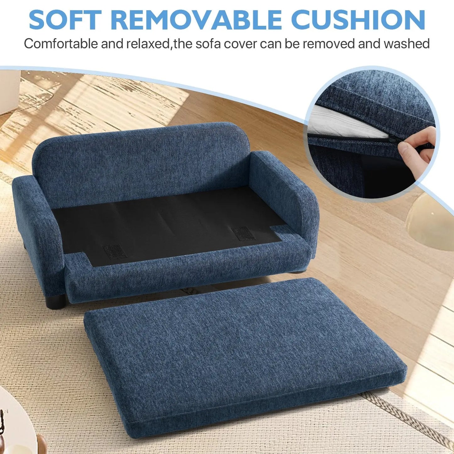 Josie Modern Large Dog Sofa Bed Canva Home