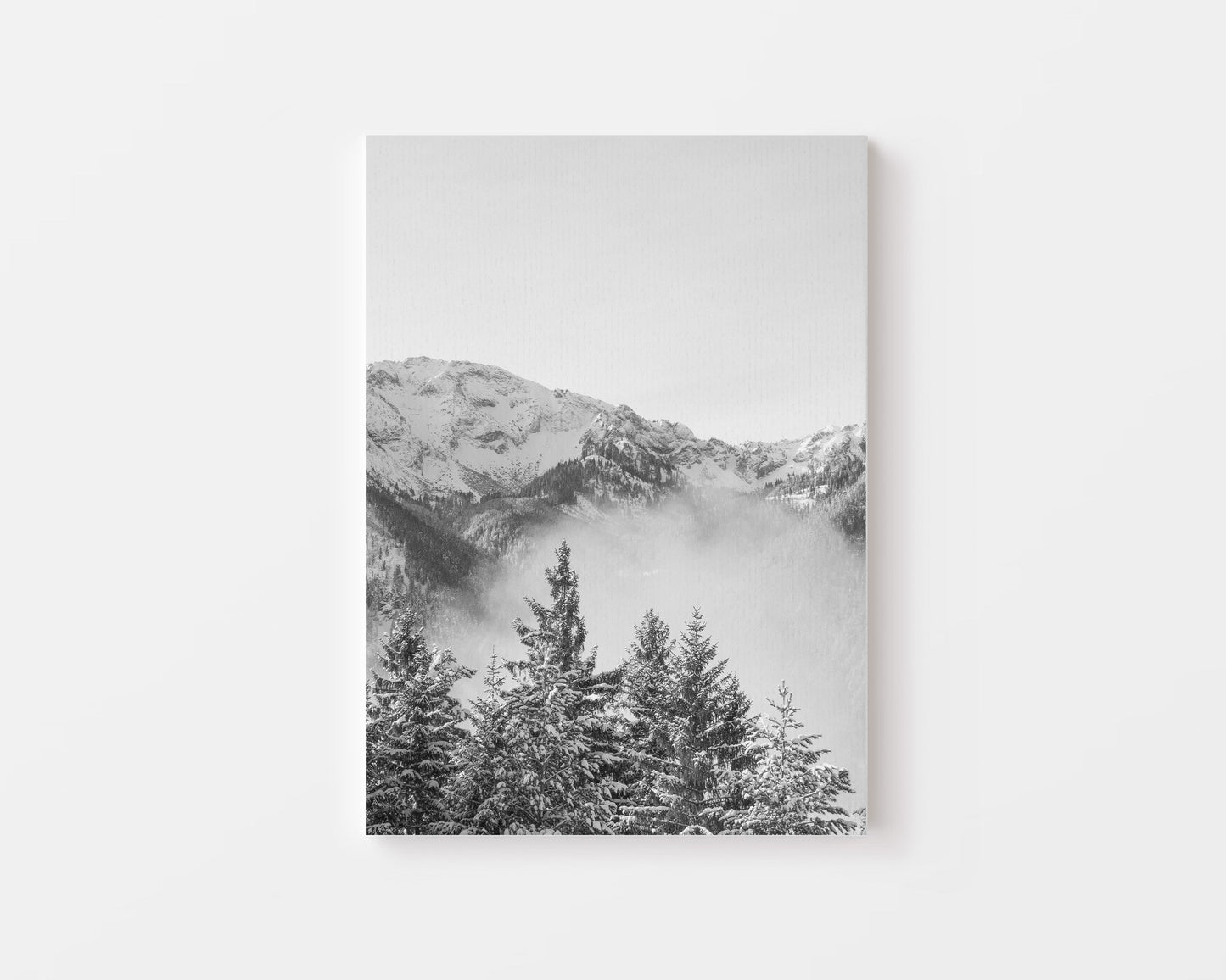 Black And White Mountains Canvas - Canva Home