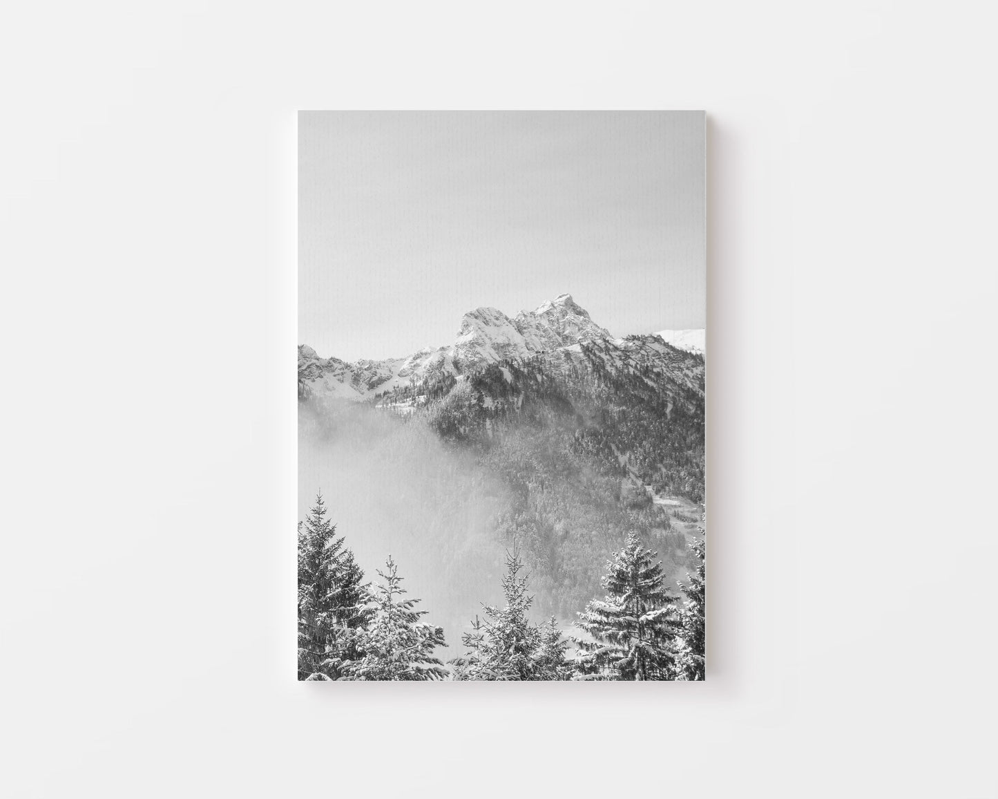 Black And White Mountains Canvas - Canva Home