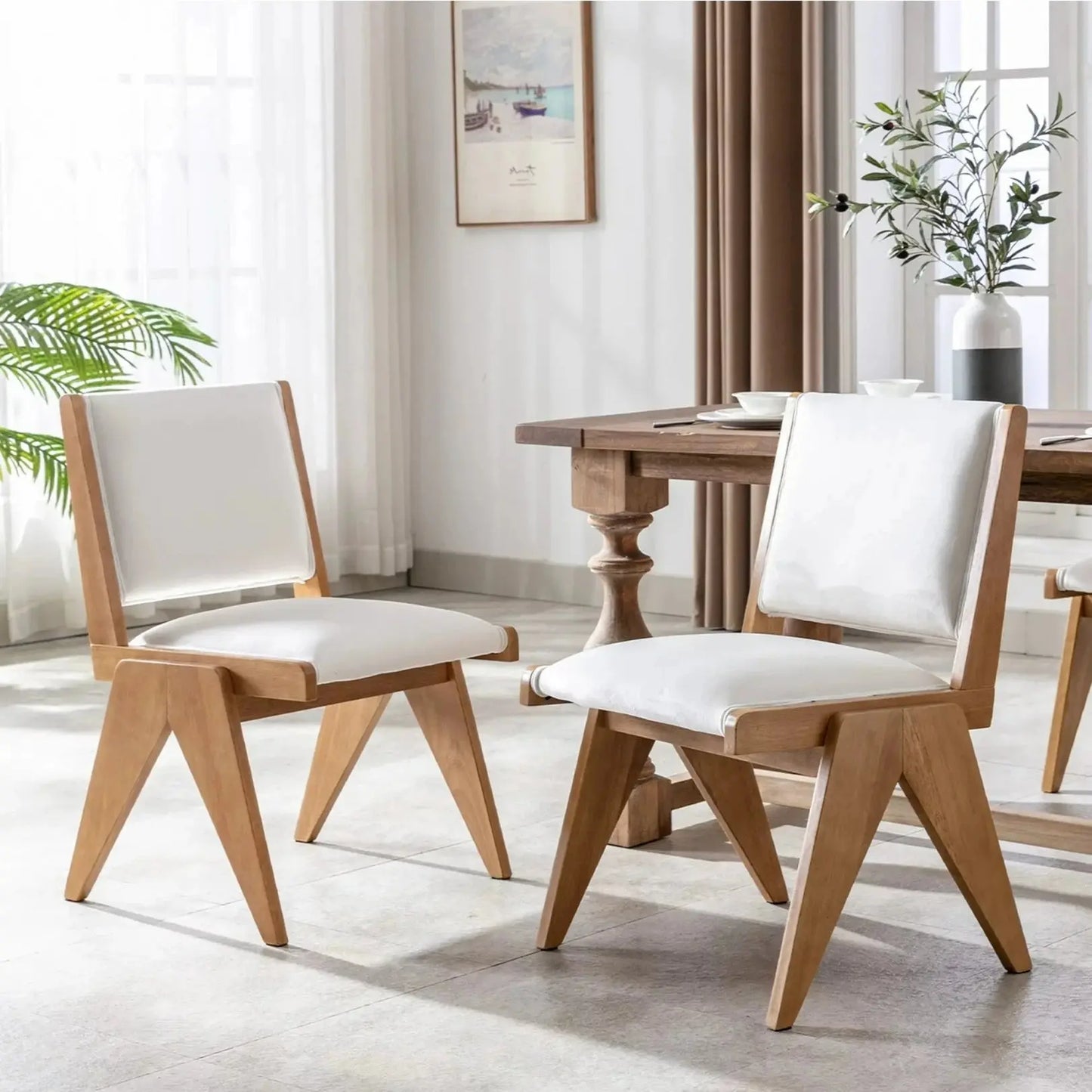 Rowe Velvet Mid Century Dining Chair (Set of 2) Canva Home