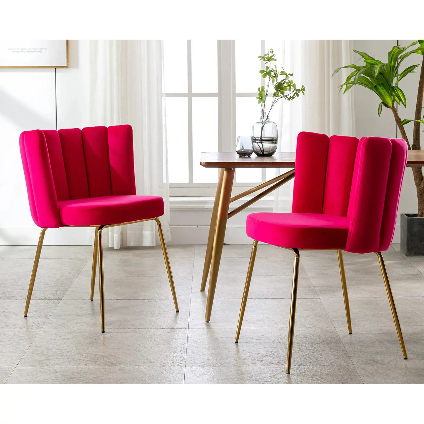 Waller Velvet Modern Dining Chair (Set of 2) Canva Home