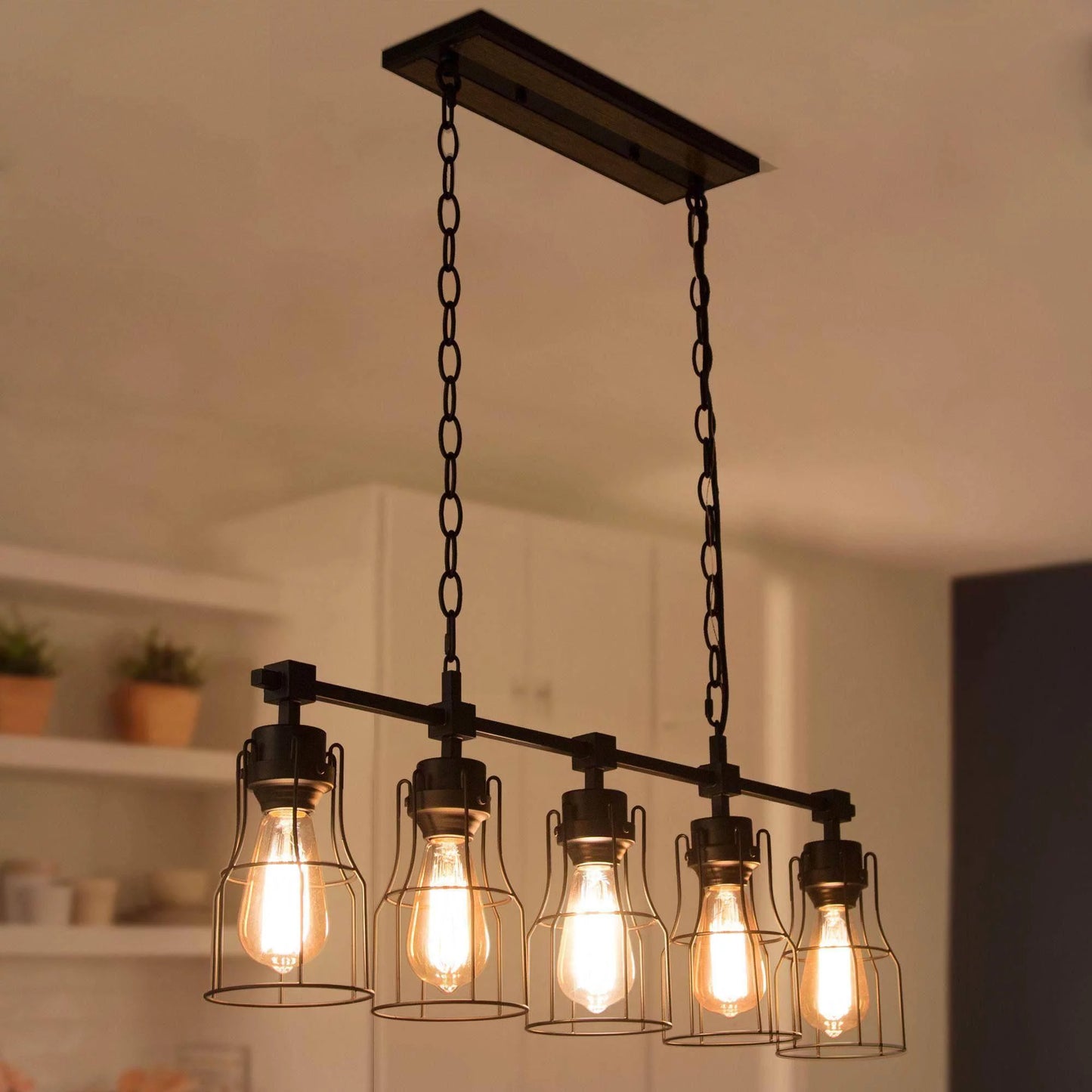 5 Cages Farmhouse Dining Room Chandelier