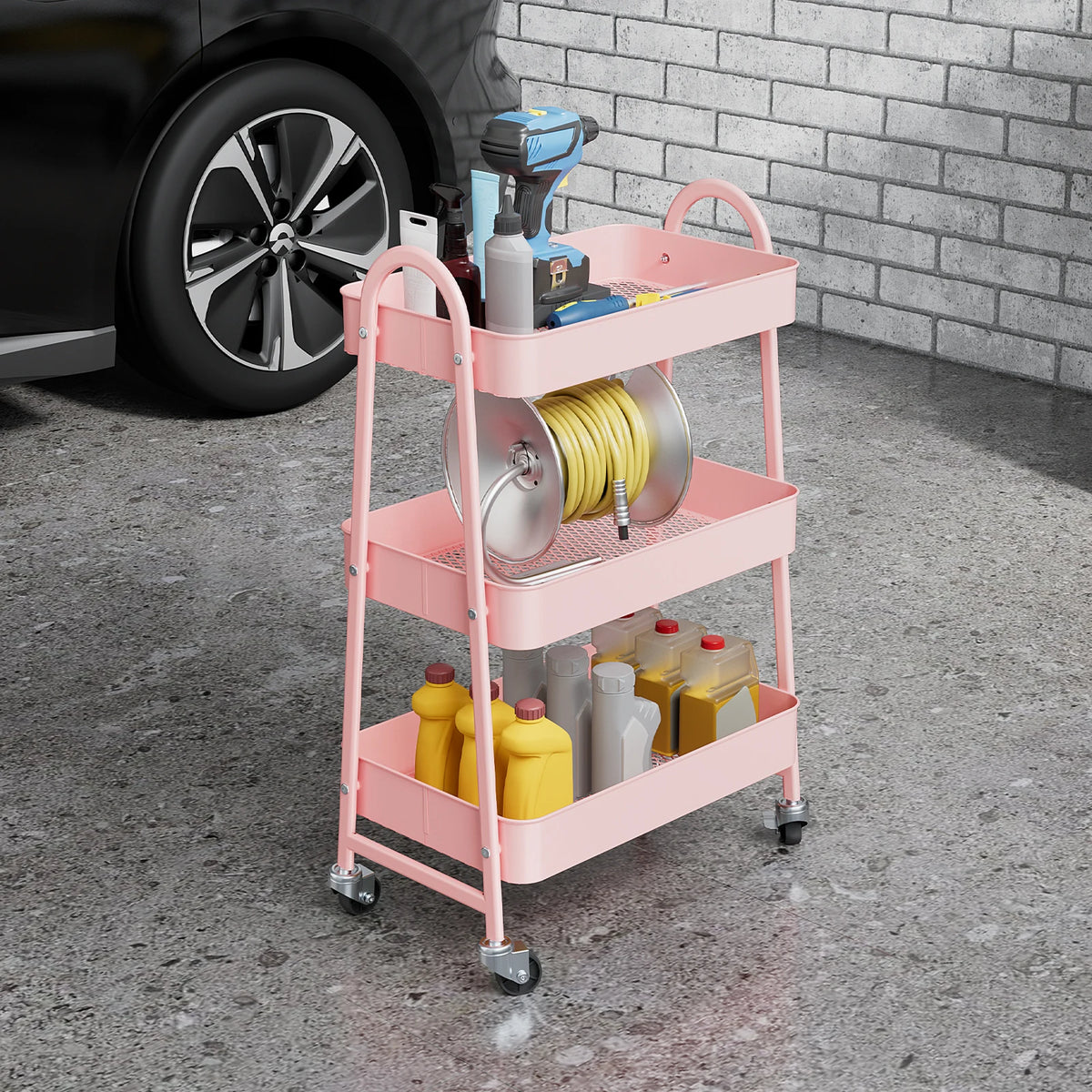 Vera 3-Tier Rolling Kitchen Cart