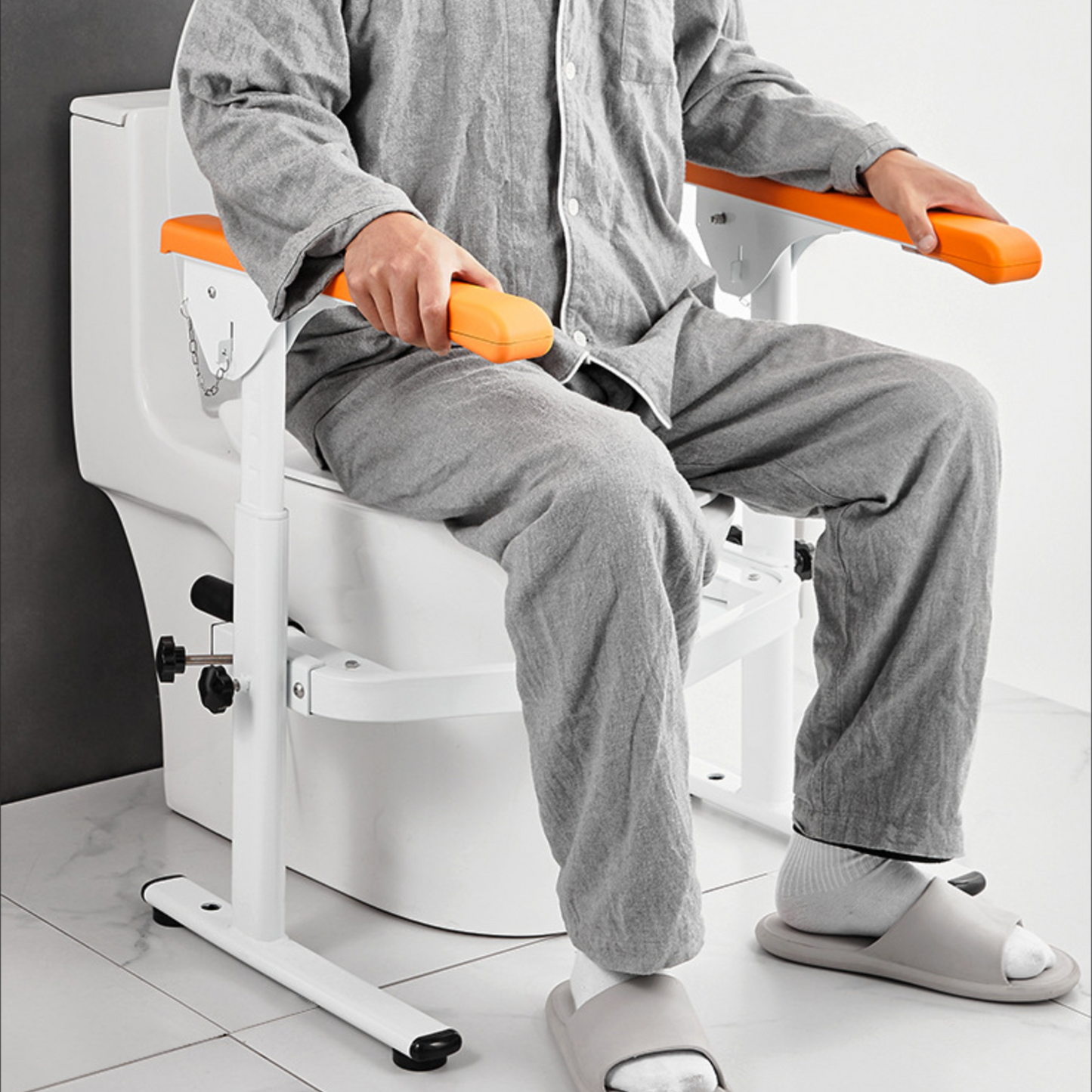Flip Up Toilet Safety Frame Rails