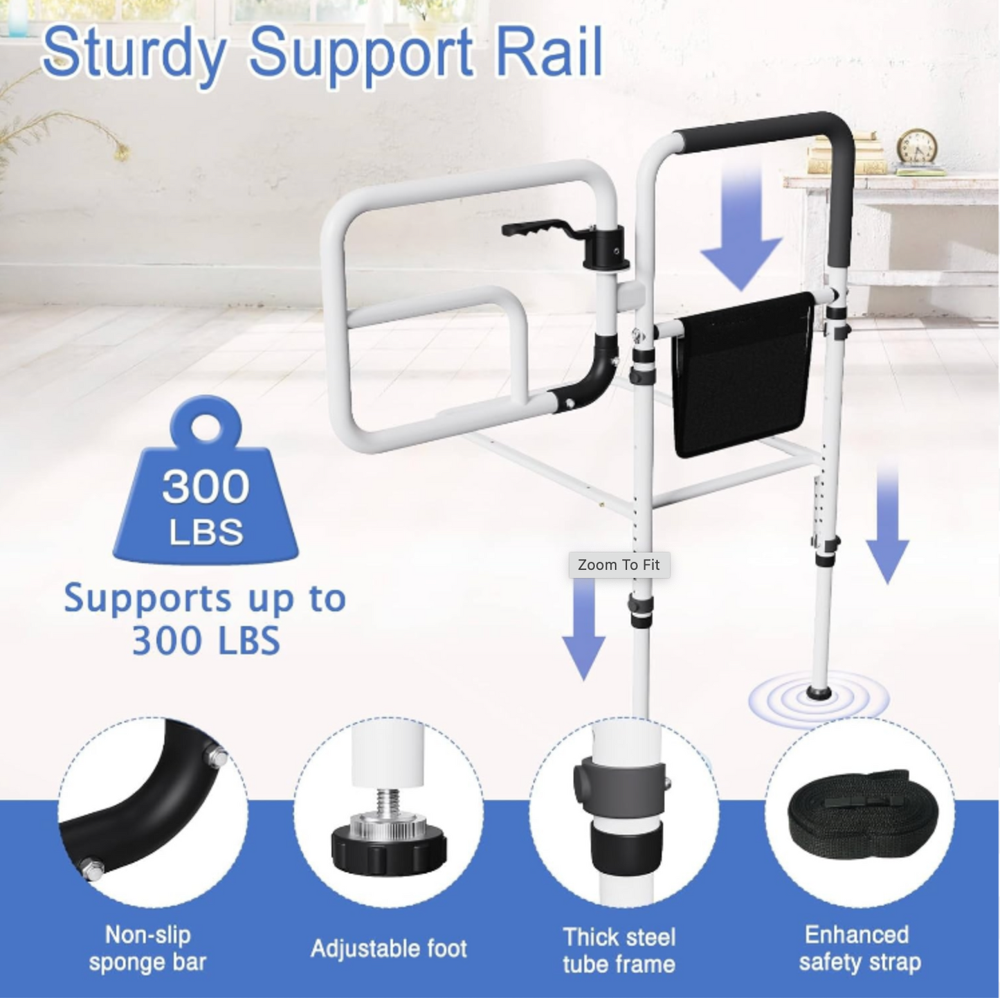 Senior Safety Bed Rail (Swing Handle)