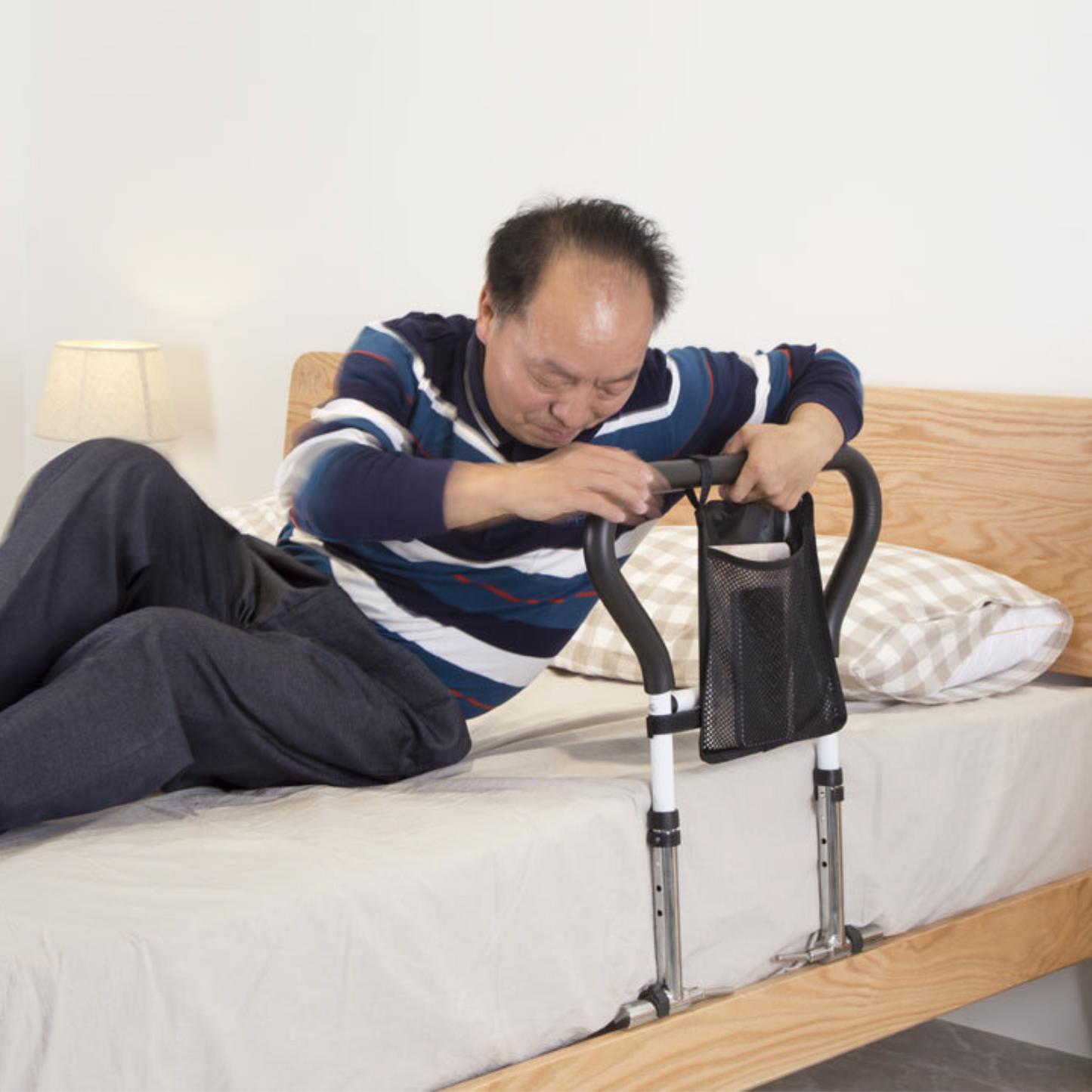 Senior Safety Bed Rail (Curve Handle)