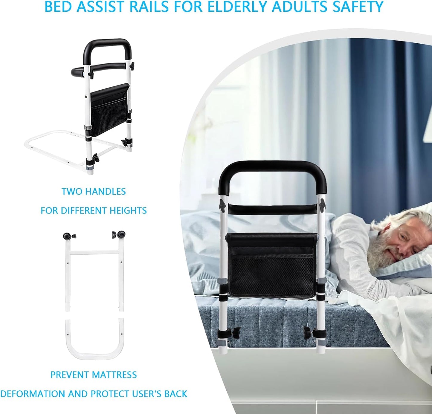 Senior Safety Bed Rail (Double Handle)