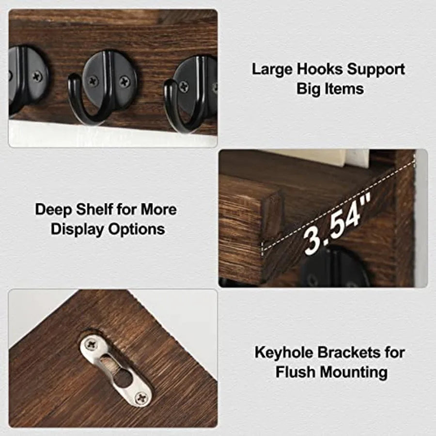Paxton Wall Key and Mail Shelf