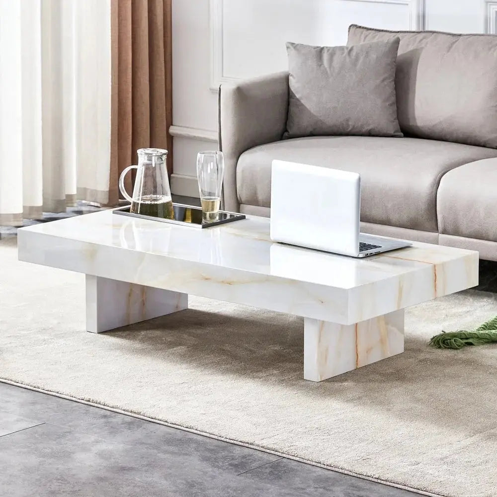 Yusuf Marble Coffee Table Canva Home