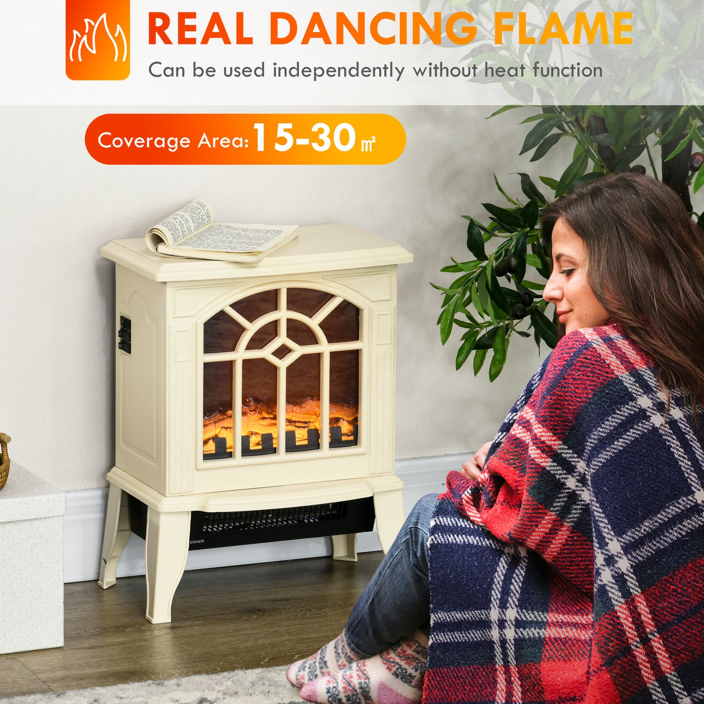 Small Decorative Electric Log Fireplace