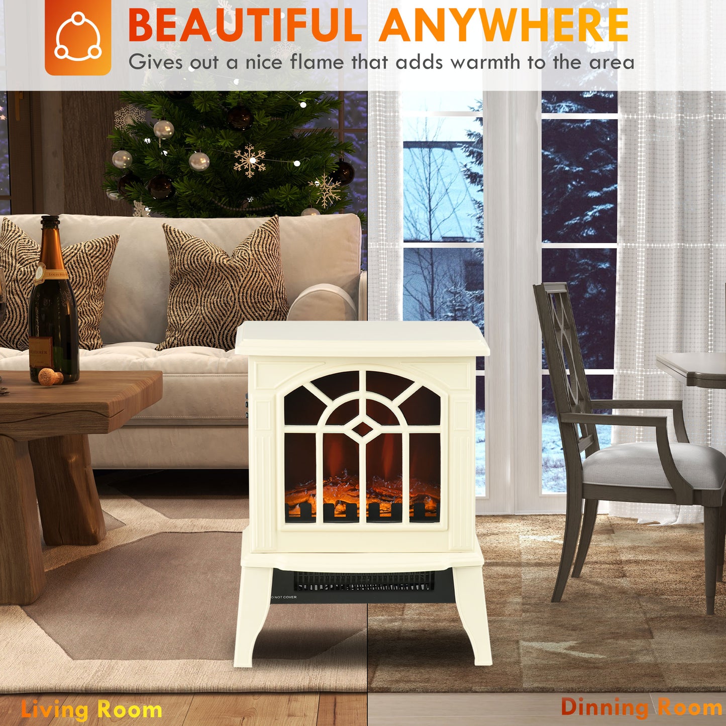 Small Decorative Electric Log Fireplace