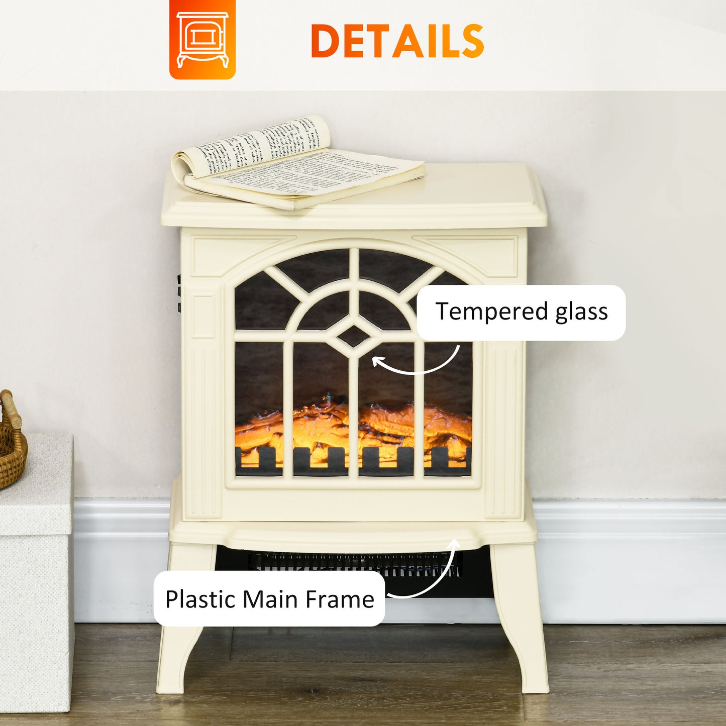 Small Decorative Electric Log Fireplace