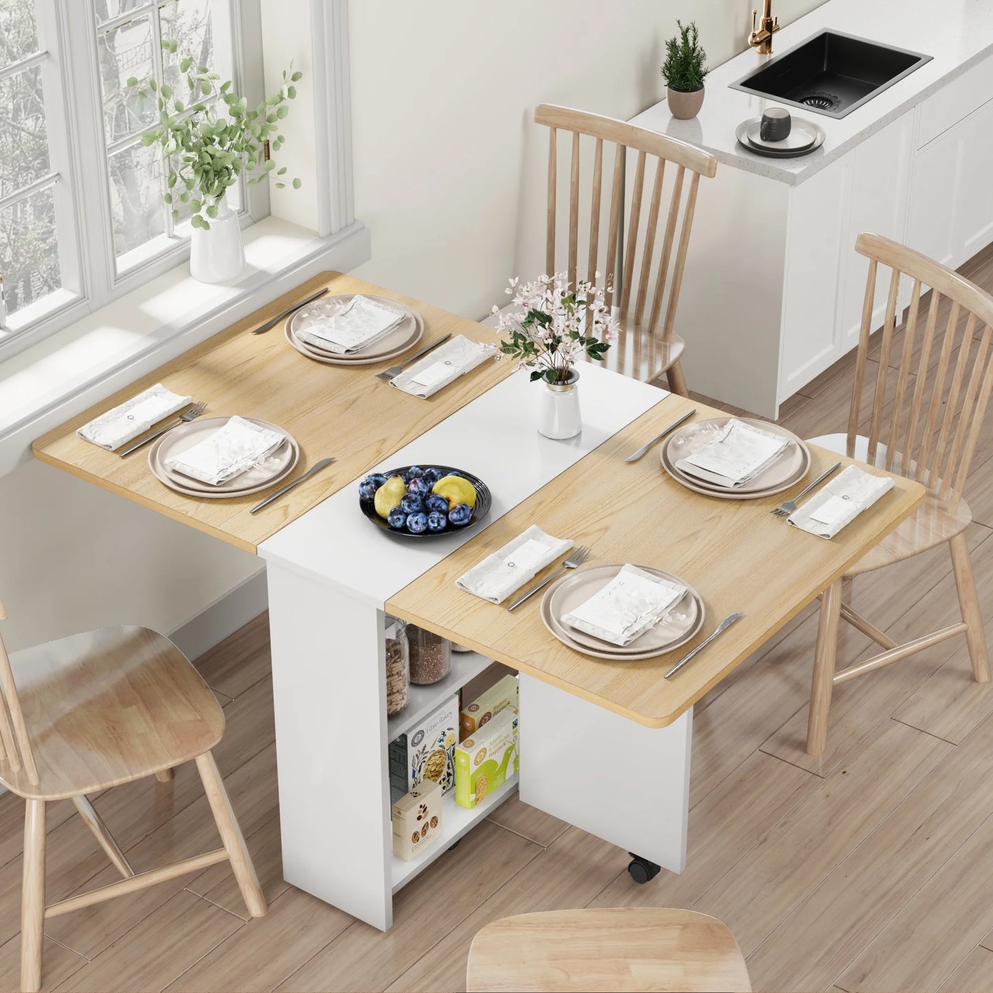 Jose Space Saving Drop Leaf Dining Table
