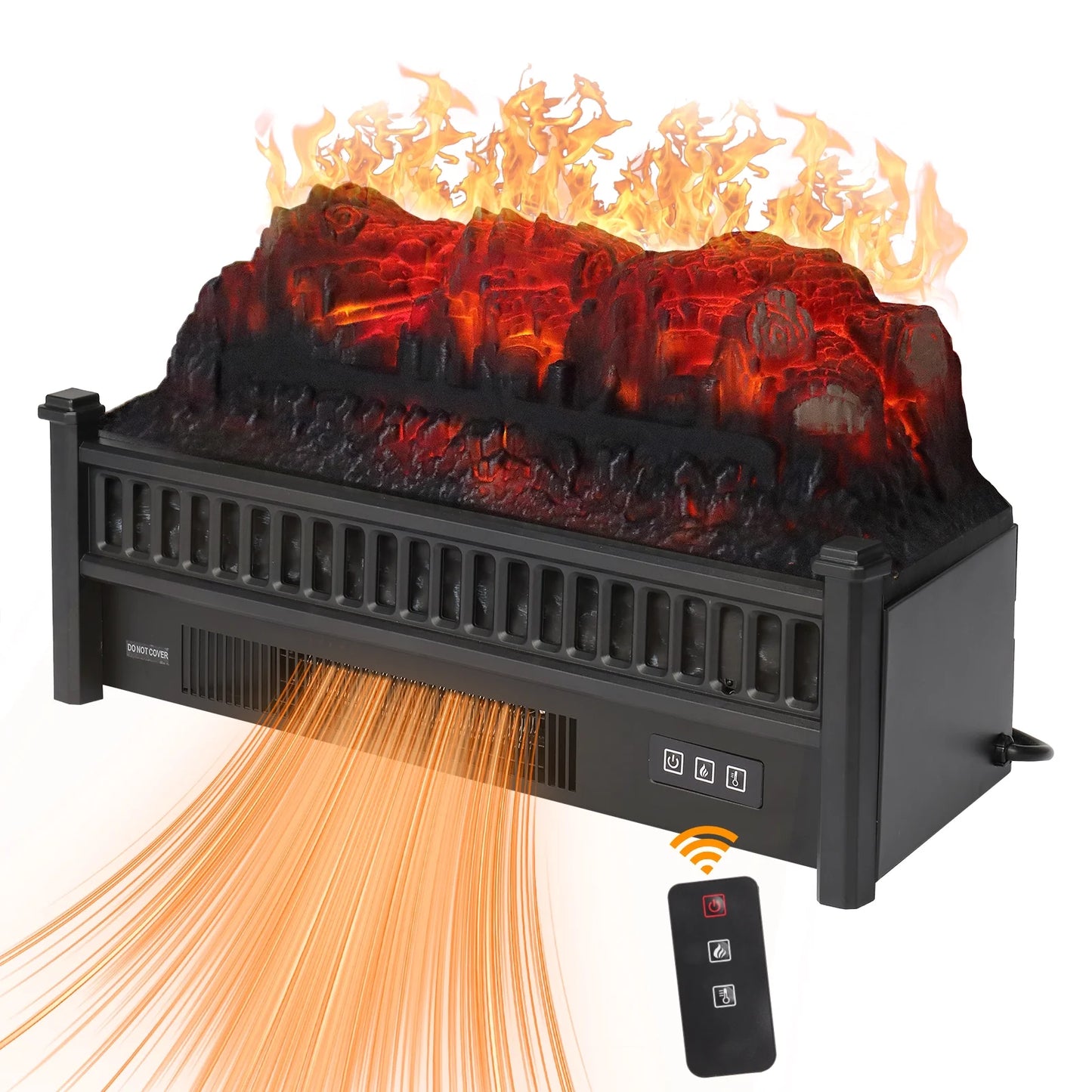 Electric Portable Fake Log Fireplace Insert