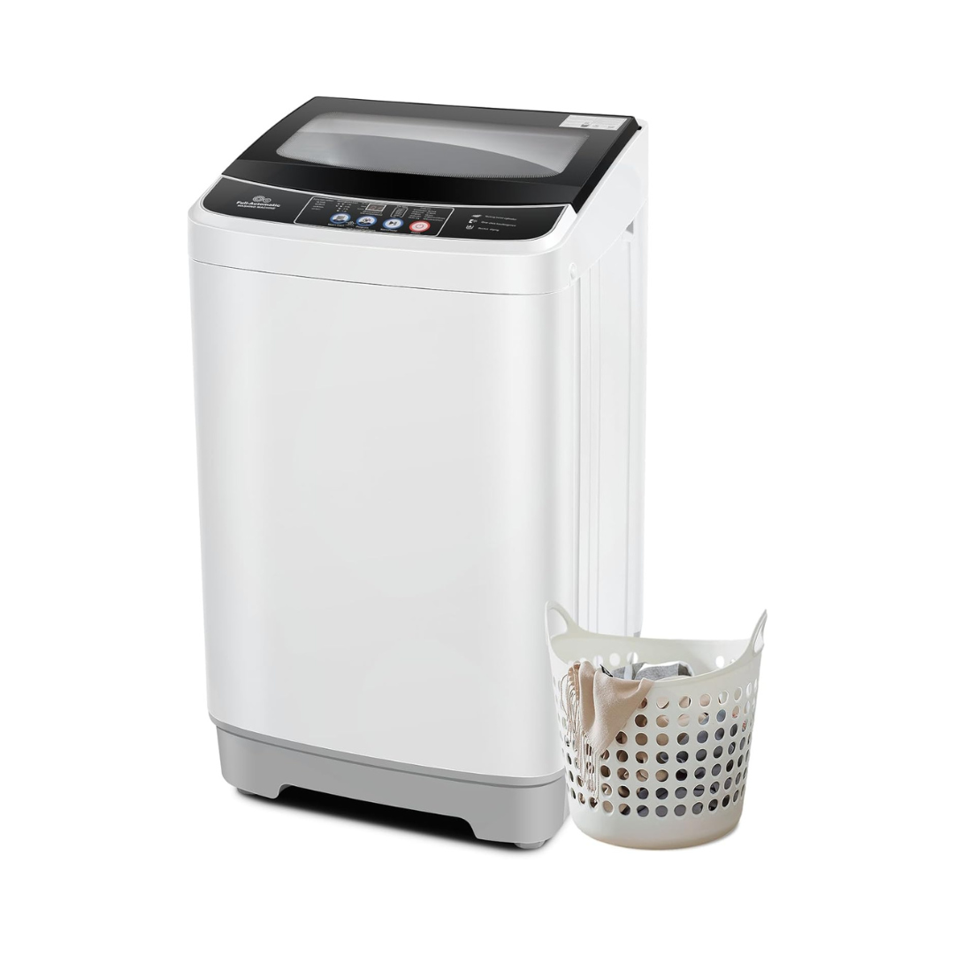 17.8lbs Portable Apartment Ventless Washer & Dryer Combo (Glass)